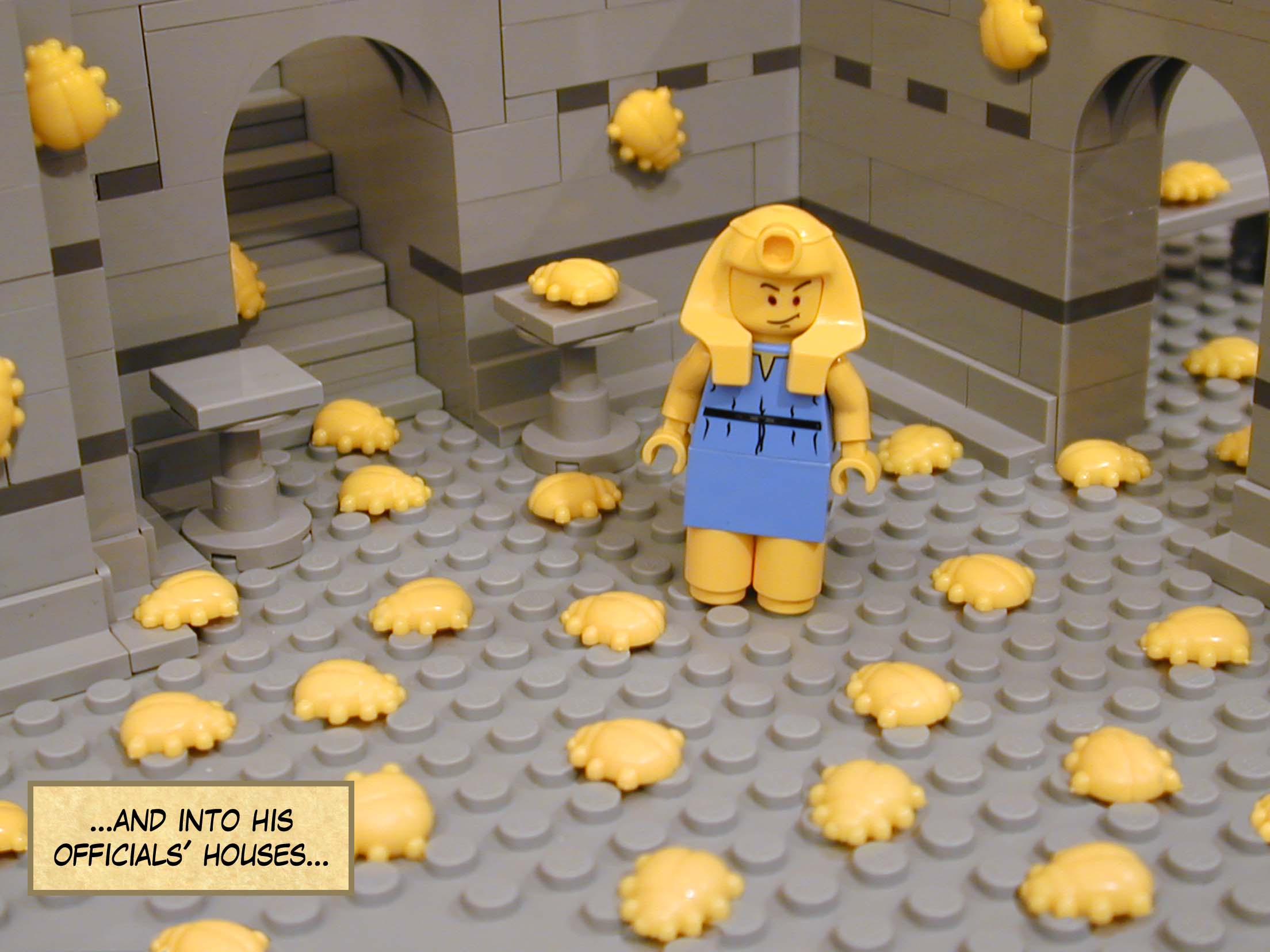 ...and into his officials' houses...