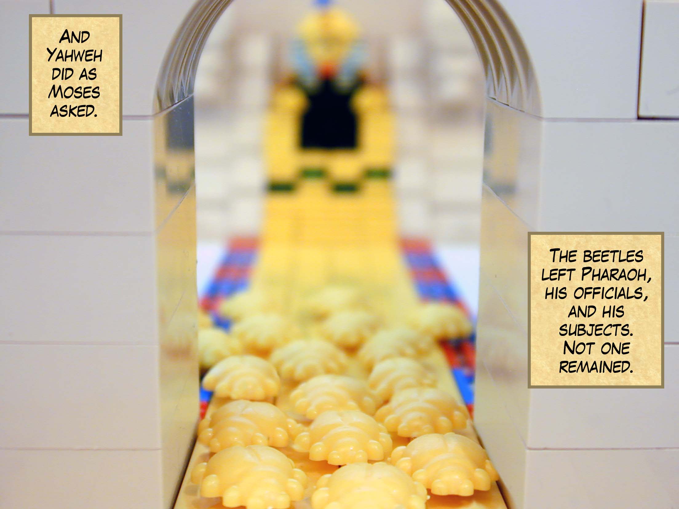 "That would never do," Moses said, "since what we sacrifice to Yahweh our God is outrageous to the Egyptians."