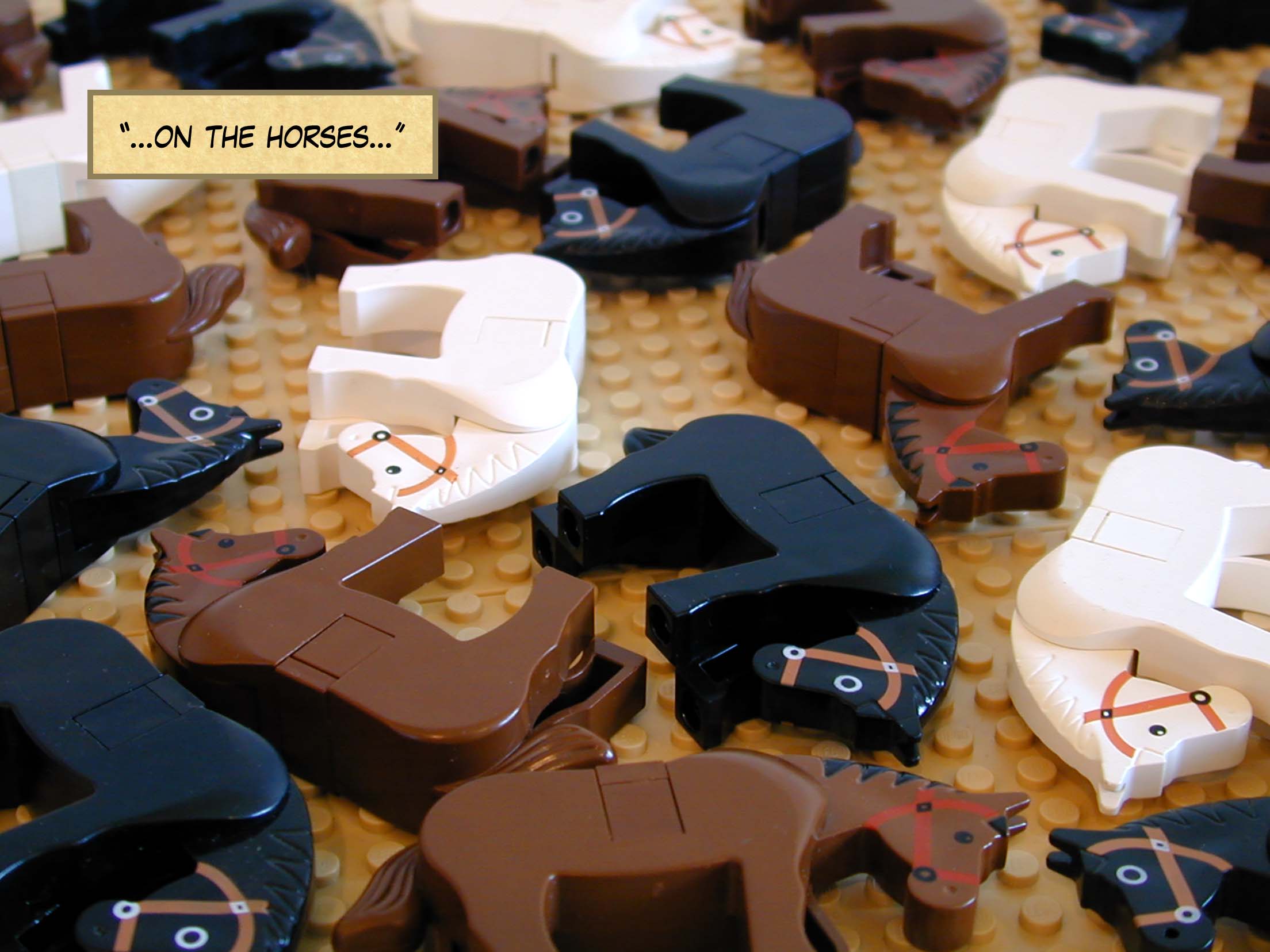 ...on the horses...
