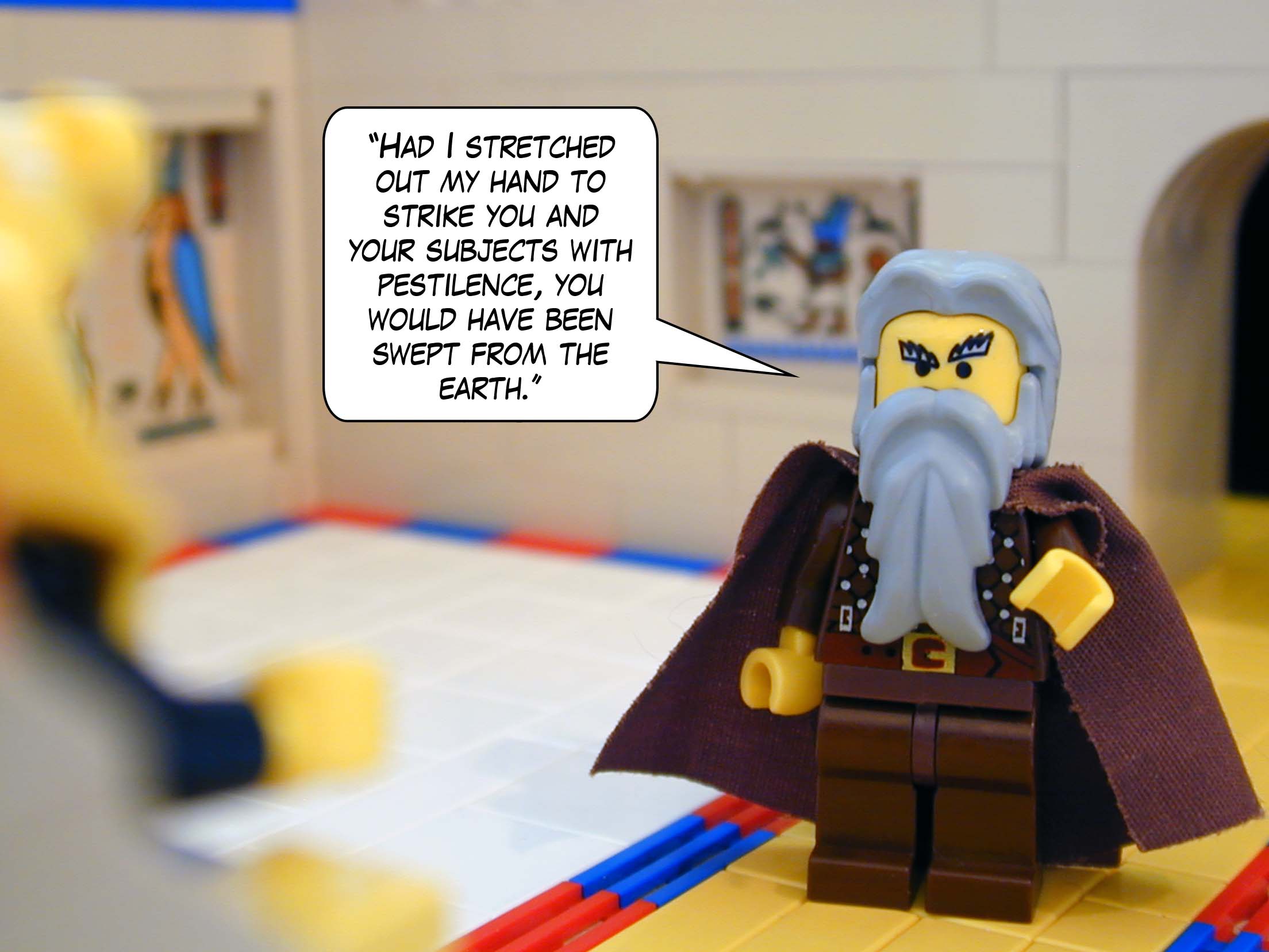 'Had I stretched out my hand to strike you and your subjects with pestilence, you would have been swept from the earth.'