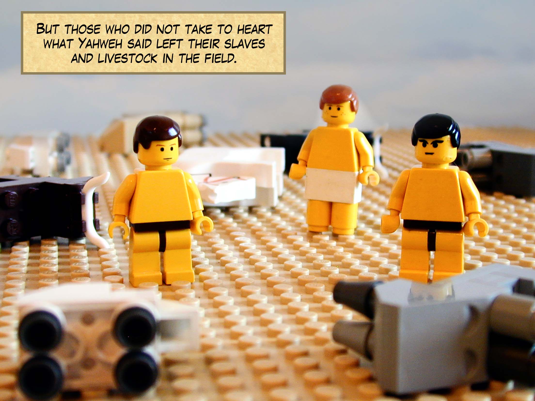 But those who did not take to heart what Yahweh said left their slaves and livestock in the field.