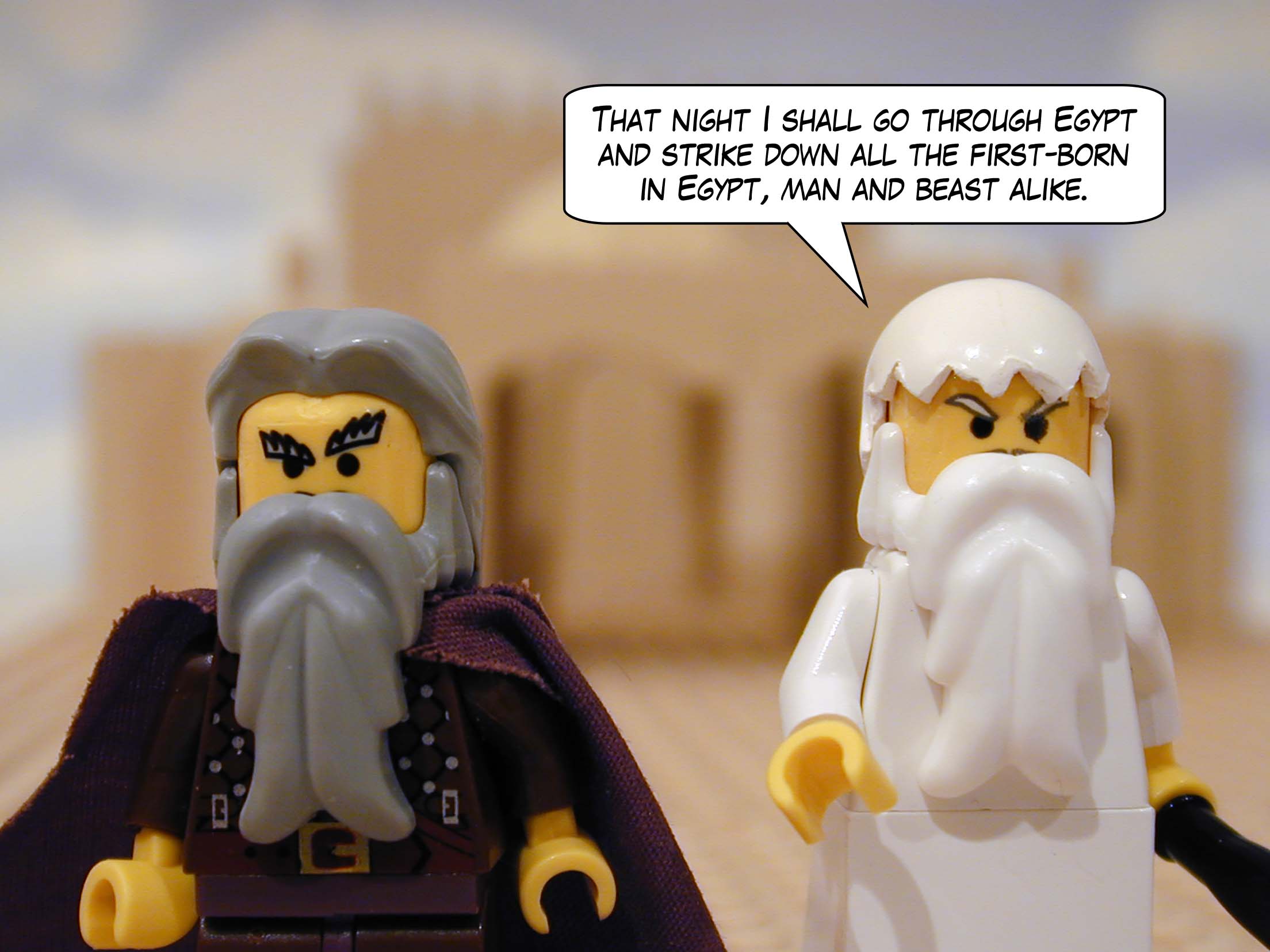 'That night I shall go through Egypt and strike down all the first-born in Egypt, man and beast alike.'