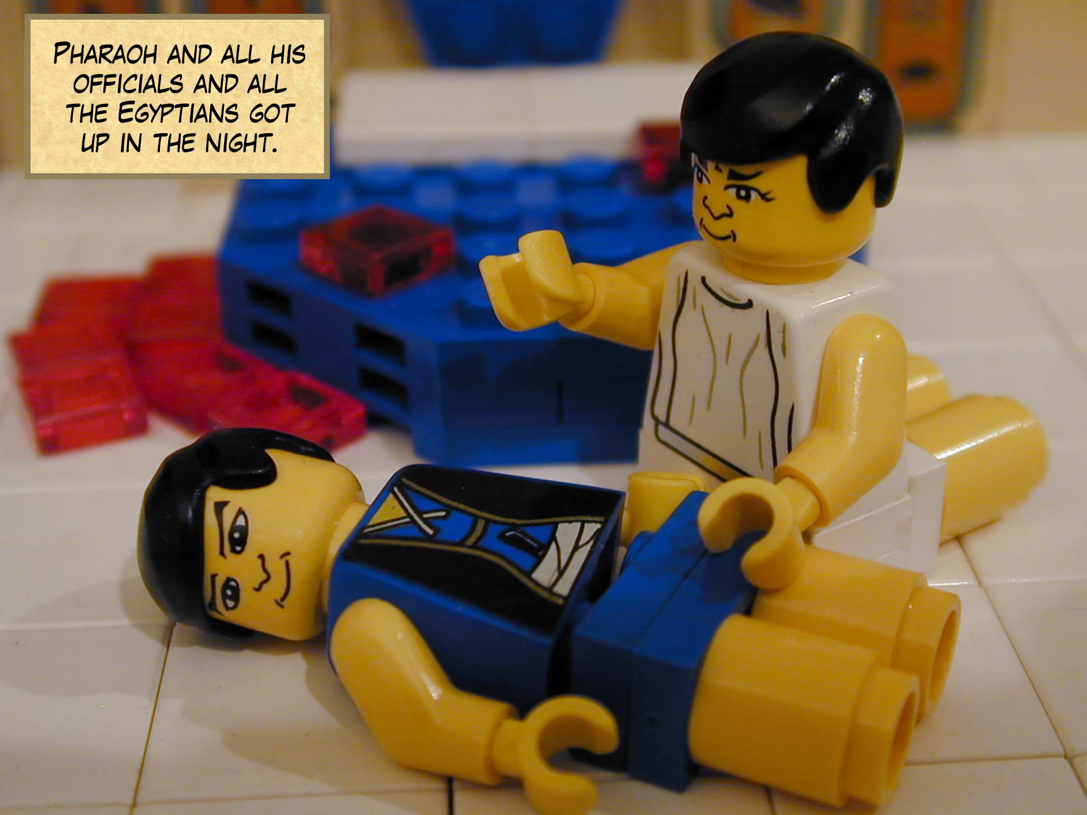 Pharaoh and all his officials and all the Egyptians got up in the night.