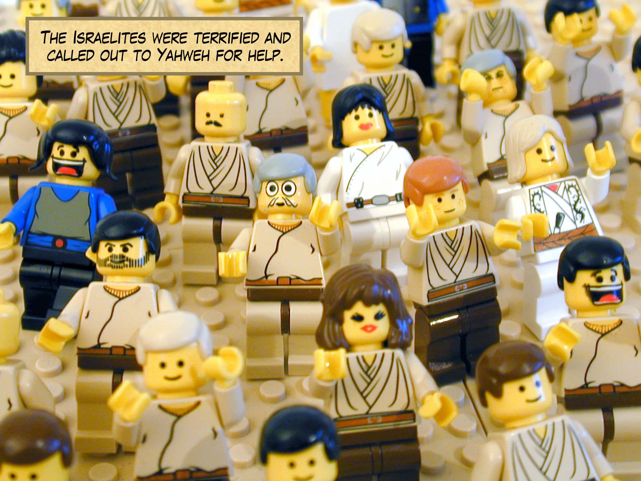 The Israelites were terrified and called out to Yahweh for help.