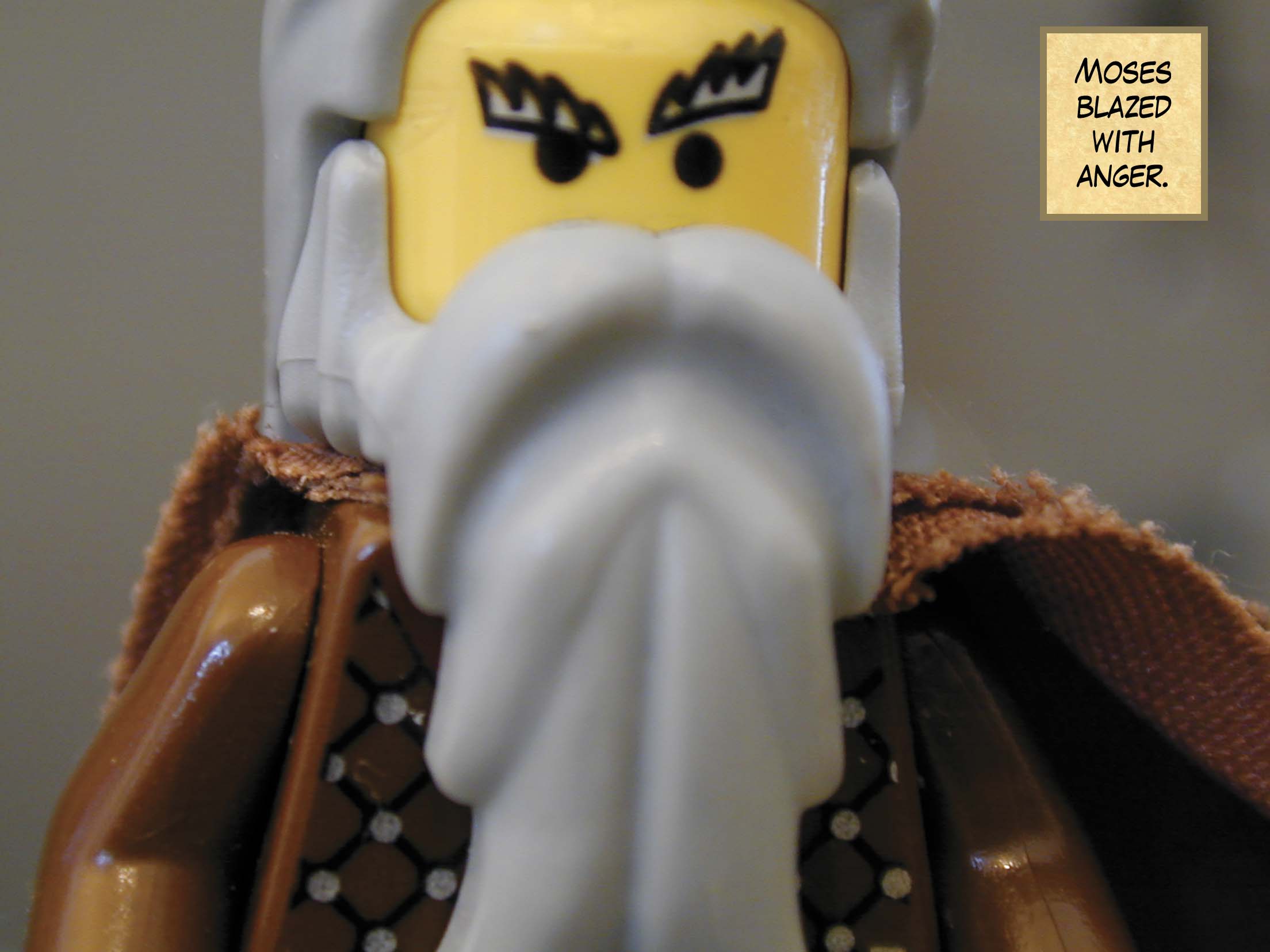 Moses blazed with anger.