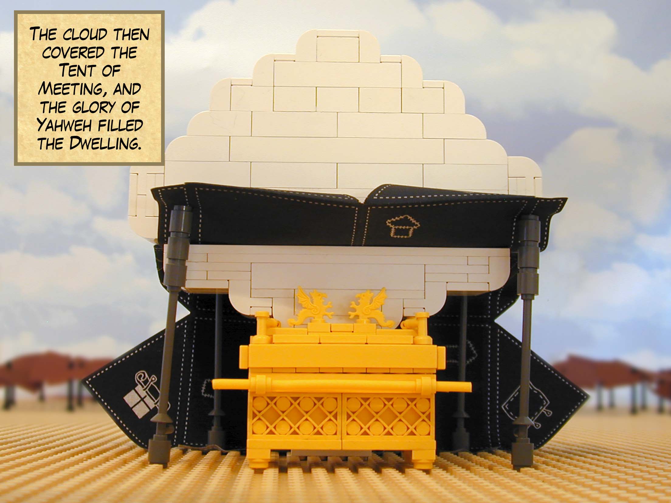 The cloud then covered the Tent of Meeting, and the glory of Yahweh filled the Dwelling.