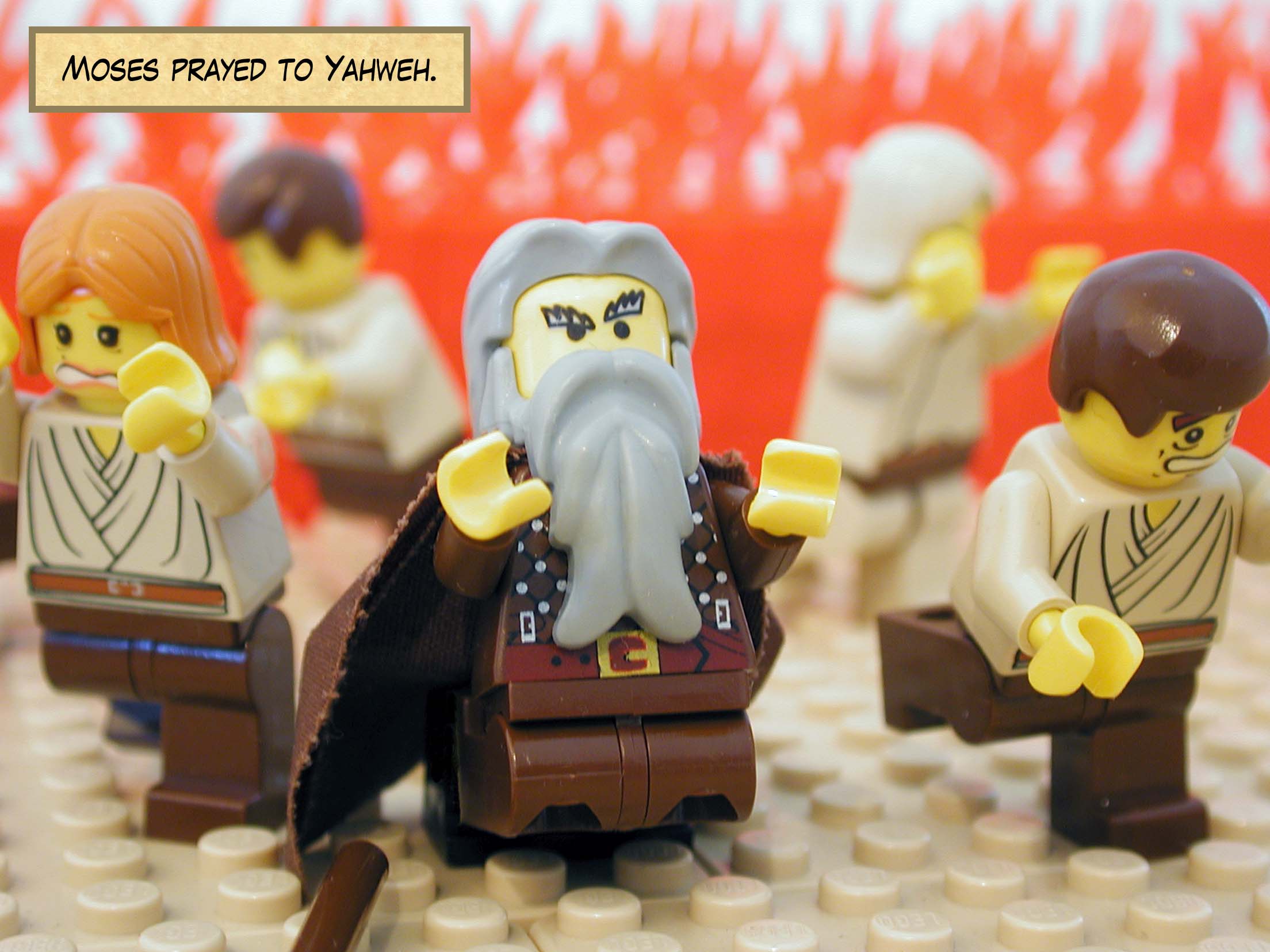 Moses prayed to Yahweh.