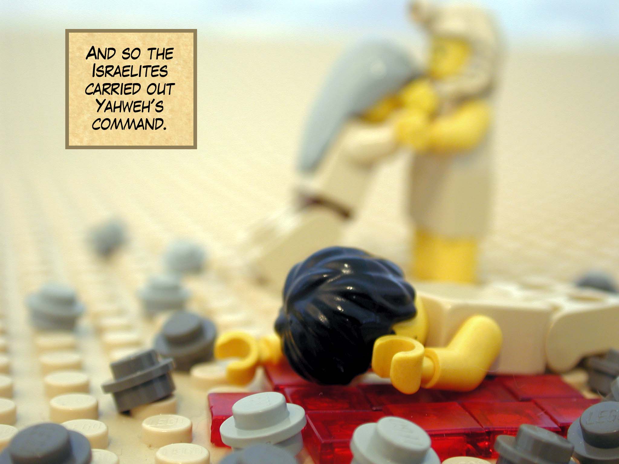 And so the Israelites carried out Yahweh's command. Next story: Giants in the Promised Land