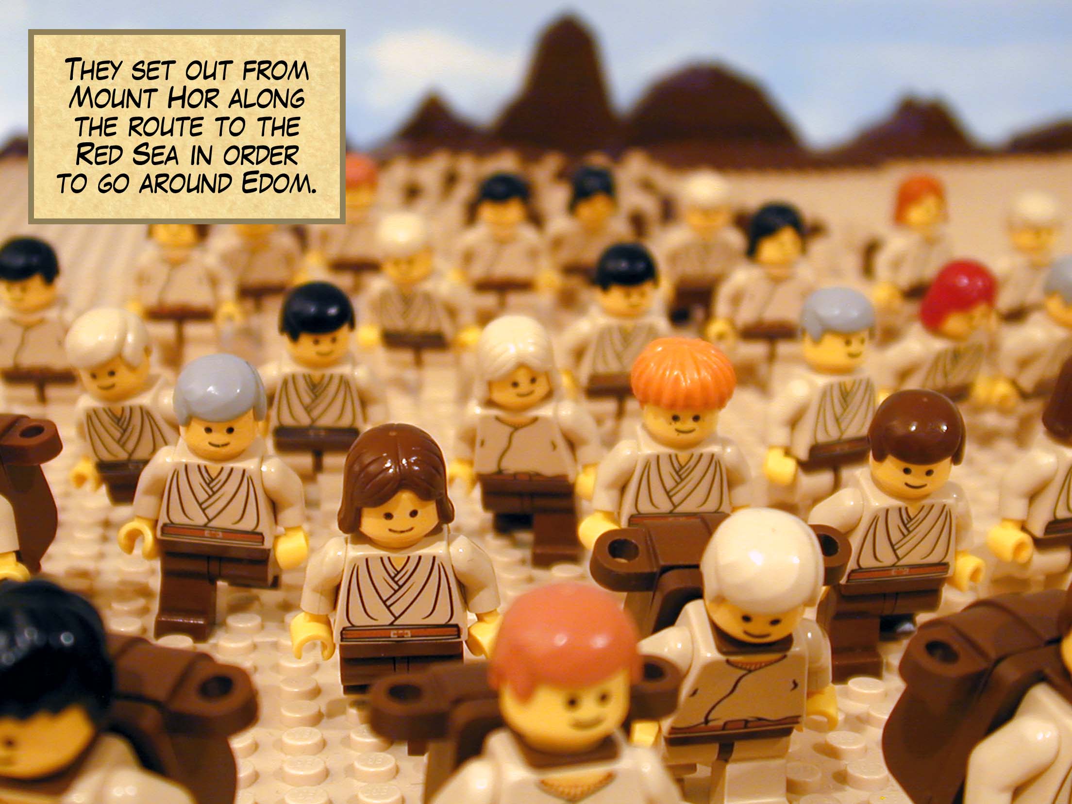 They set out from Mount Hor along the route to the Red Sea in order to go around Edom.