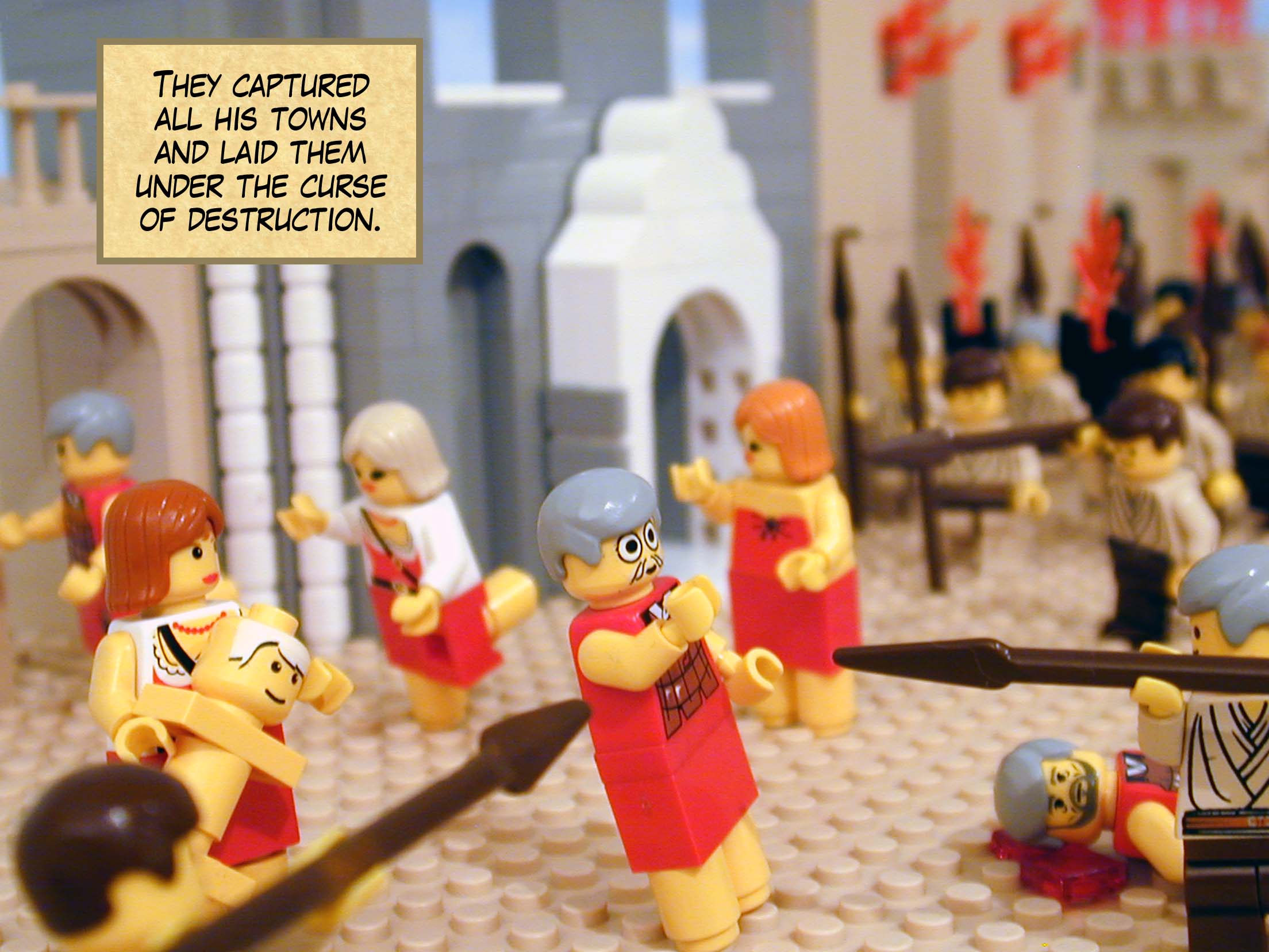 They captured all his towns and laid them under the curse of destruction.