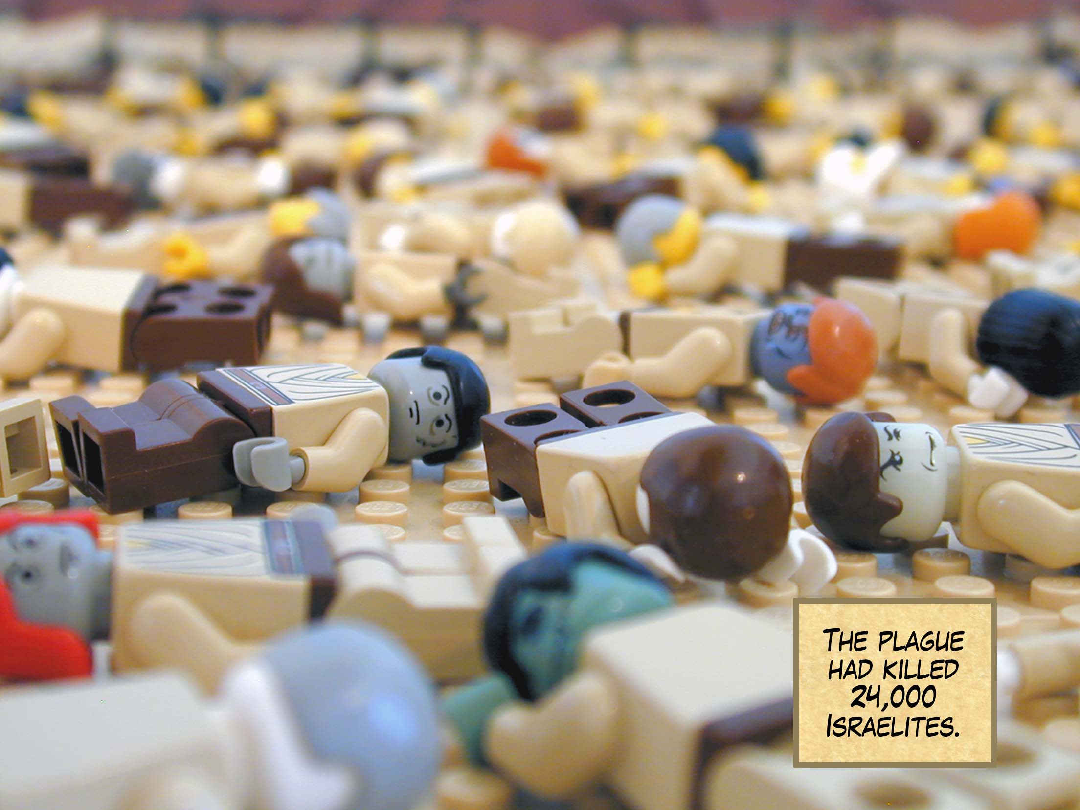 The plague had killed 24,000 Israelites.