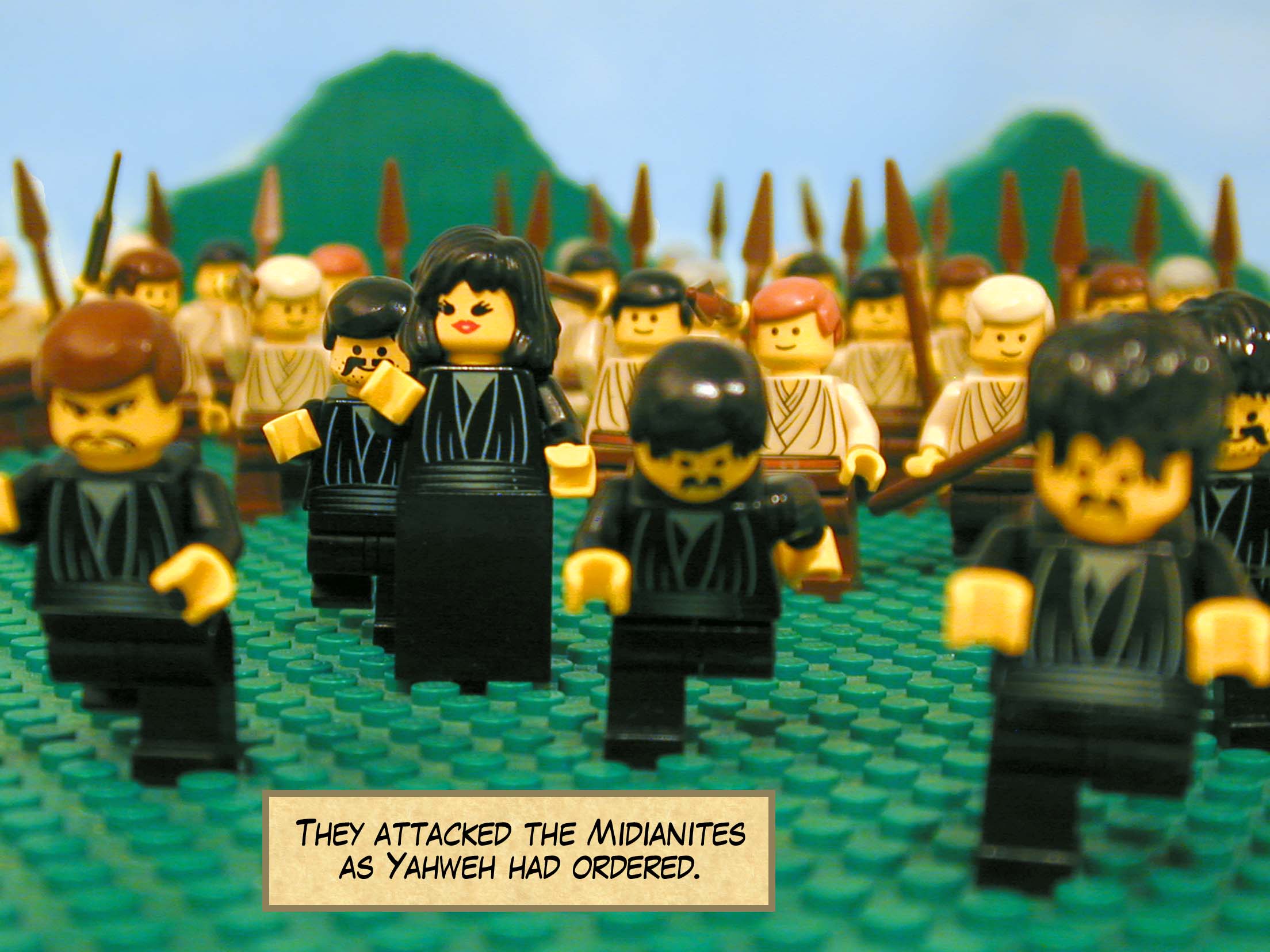 They attacked the Midianites as Yahweh had ordered.