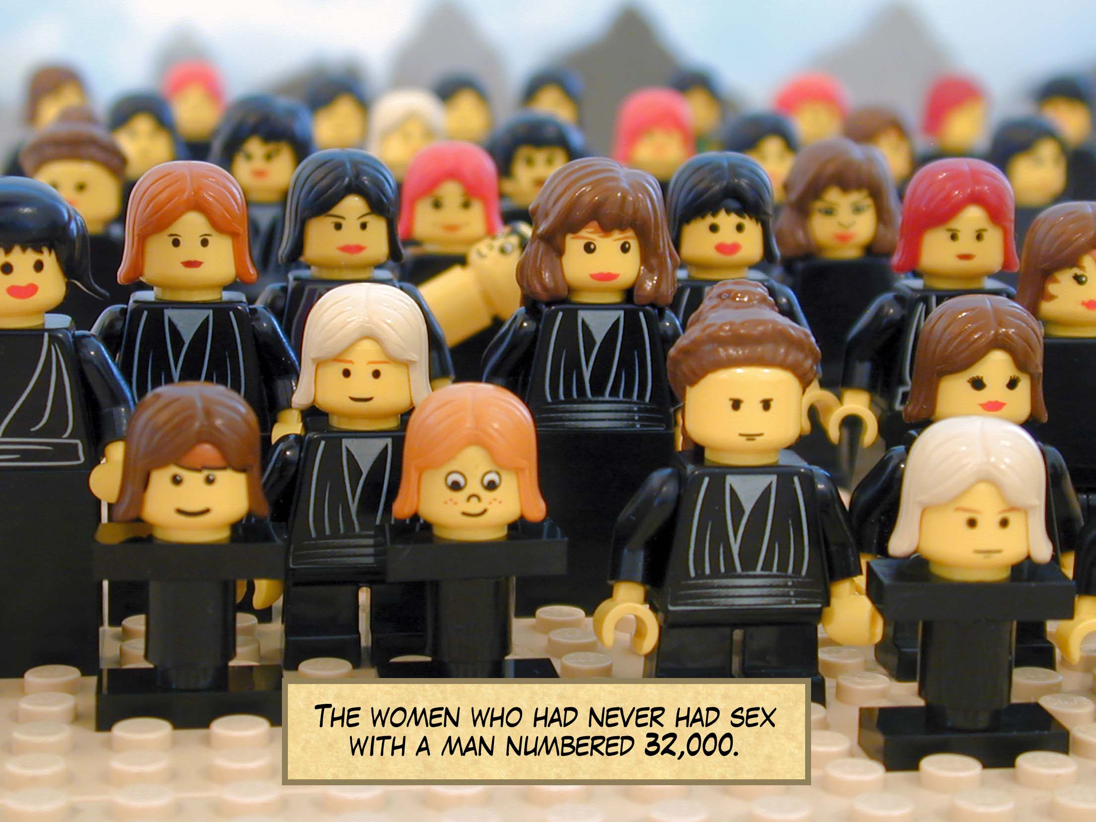 The women who had never had sex with a man numbered 32,000.