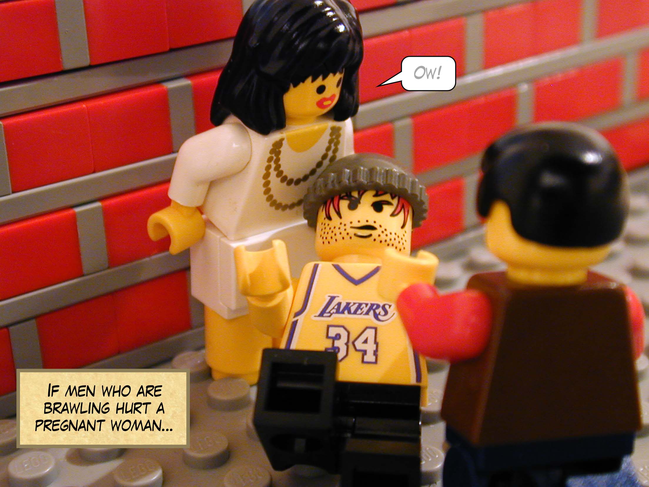 'If men who are brawling hurt a pregnant woman...'