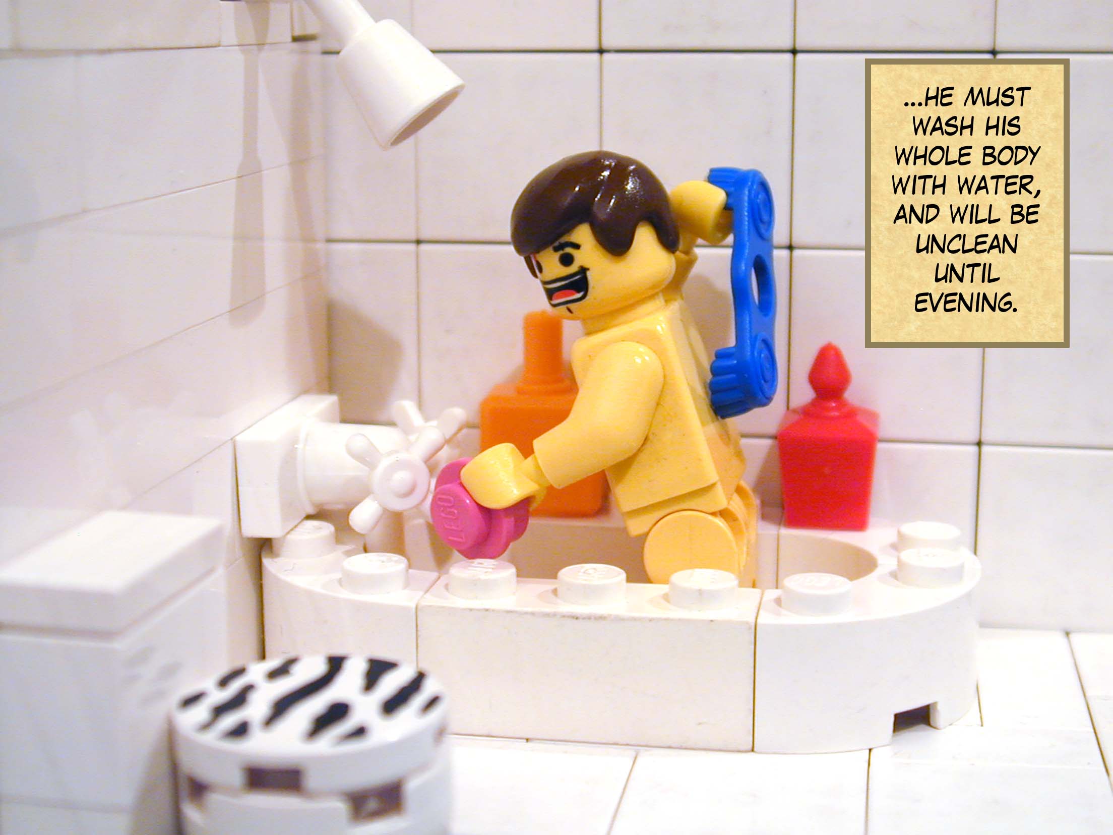 '...he must wash his whole body with water, and will be unclean until evening.'