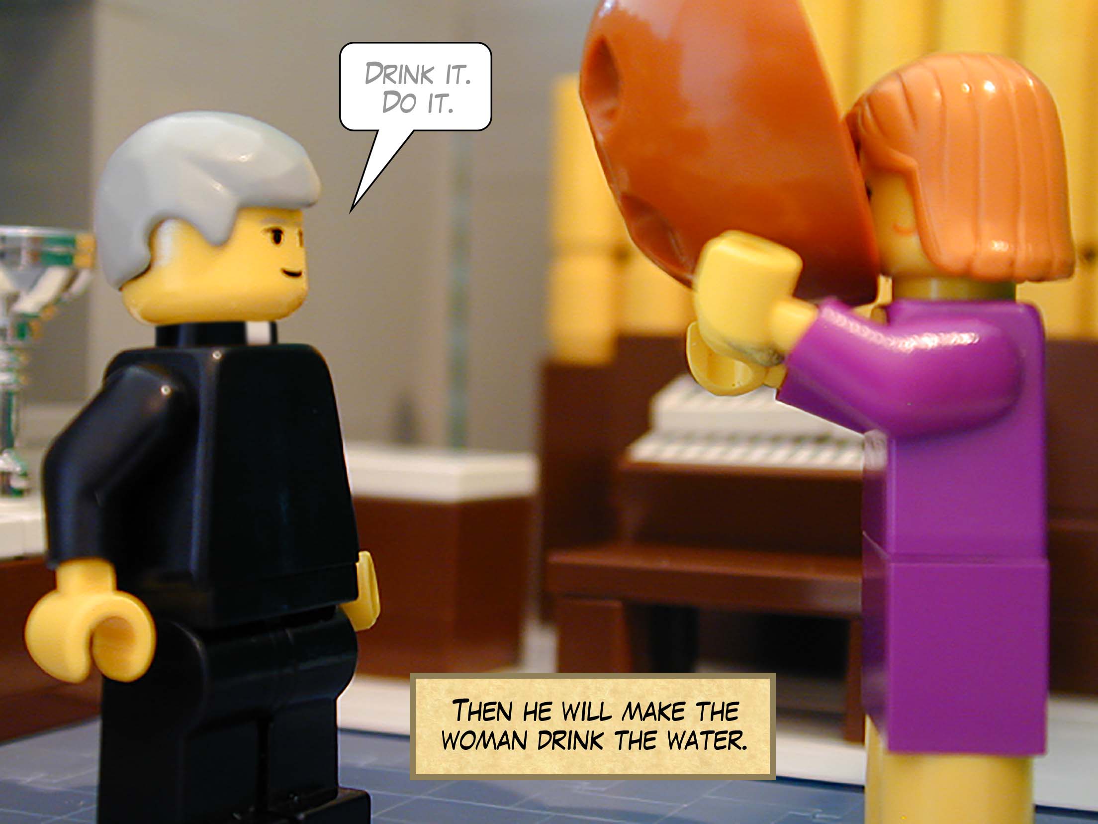 'Then he will make the woman drink the water.'