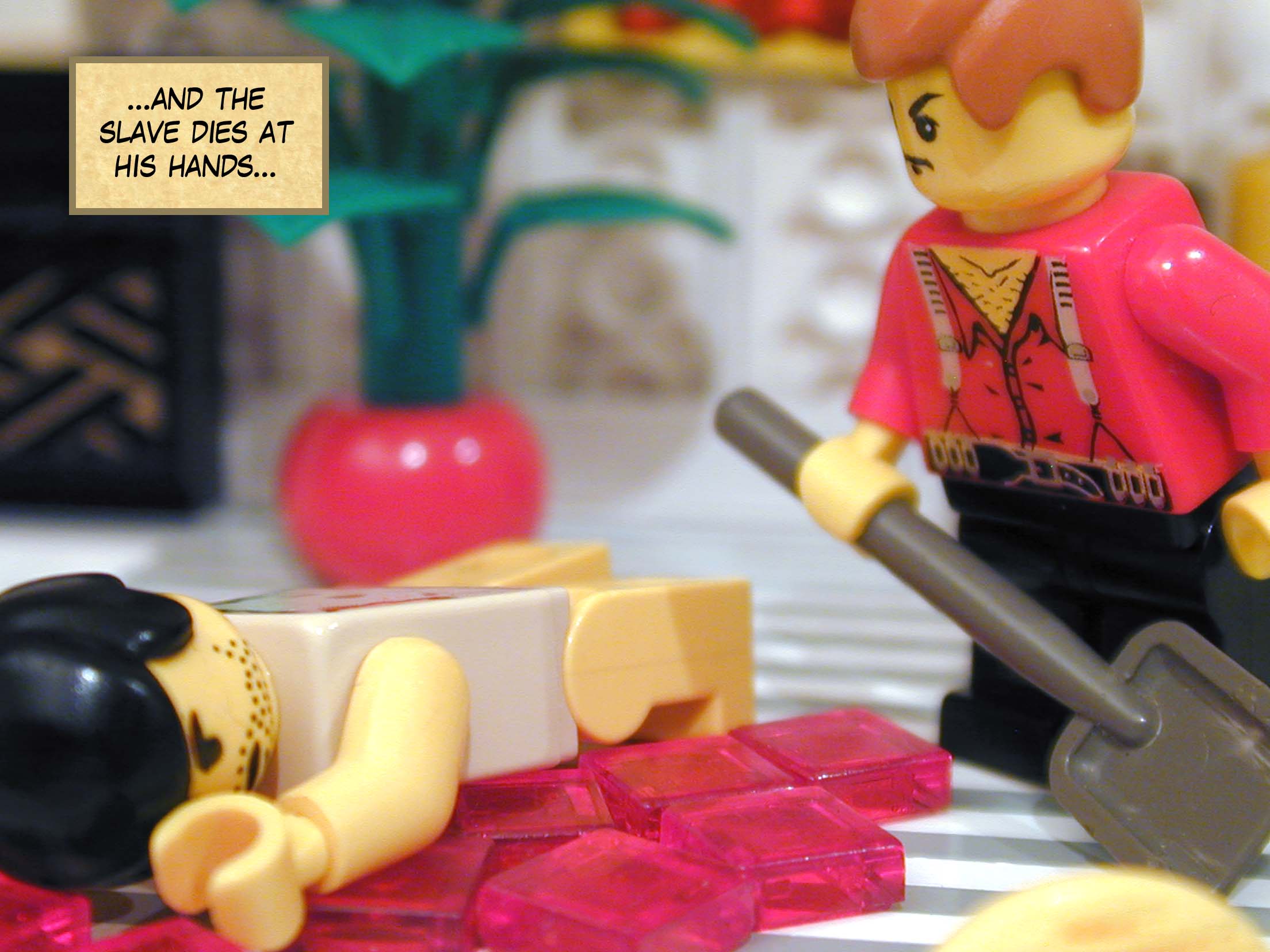 '...and the slave dies at his hands...'