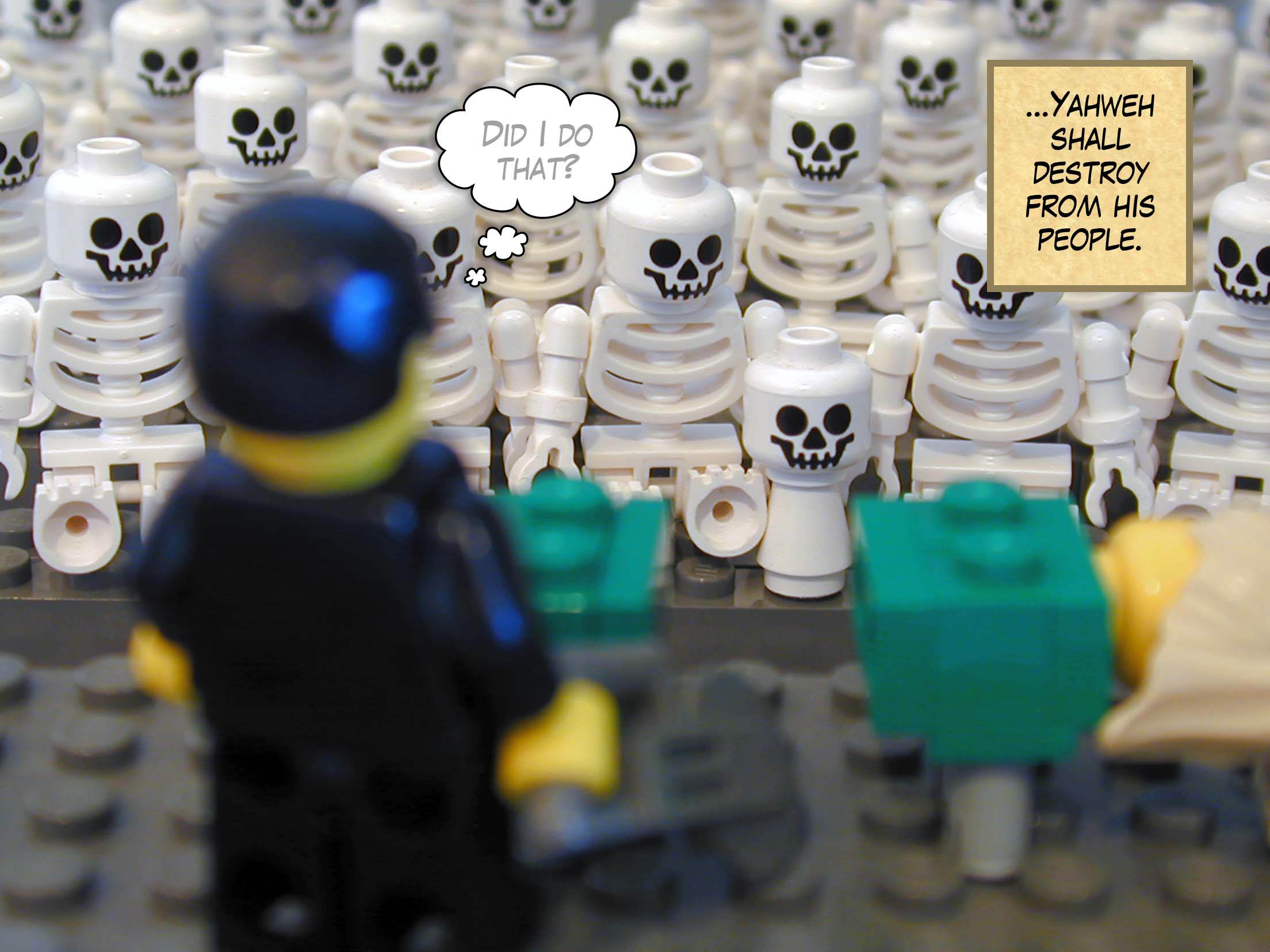 '...Yahweh shall destroy from his people.'