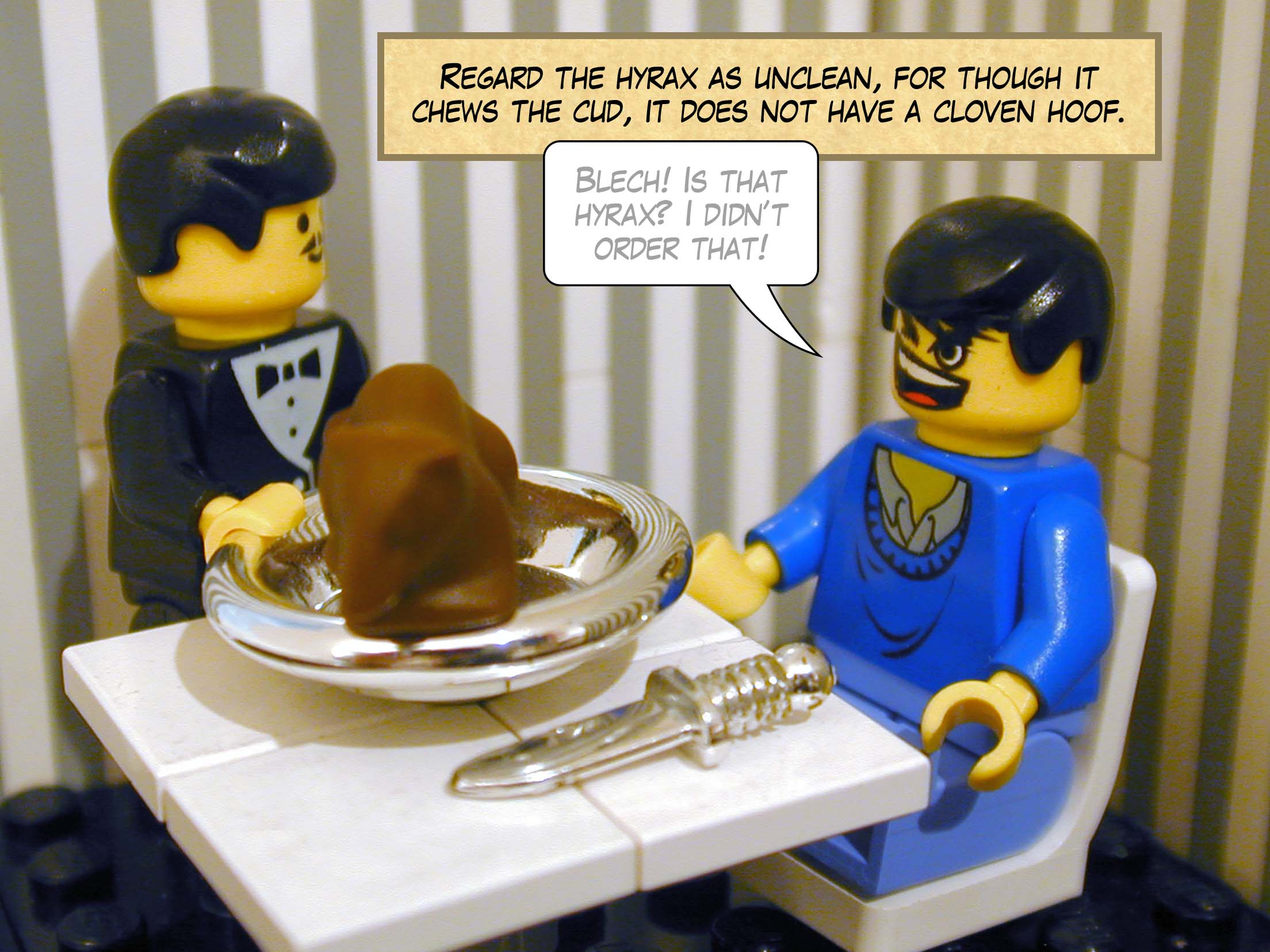 'Regard the hyrax as unclean, for though it chews the cud, it does not have a cloven hoof.'