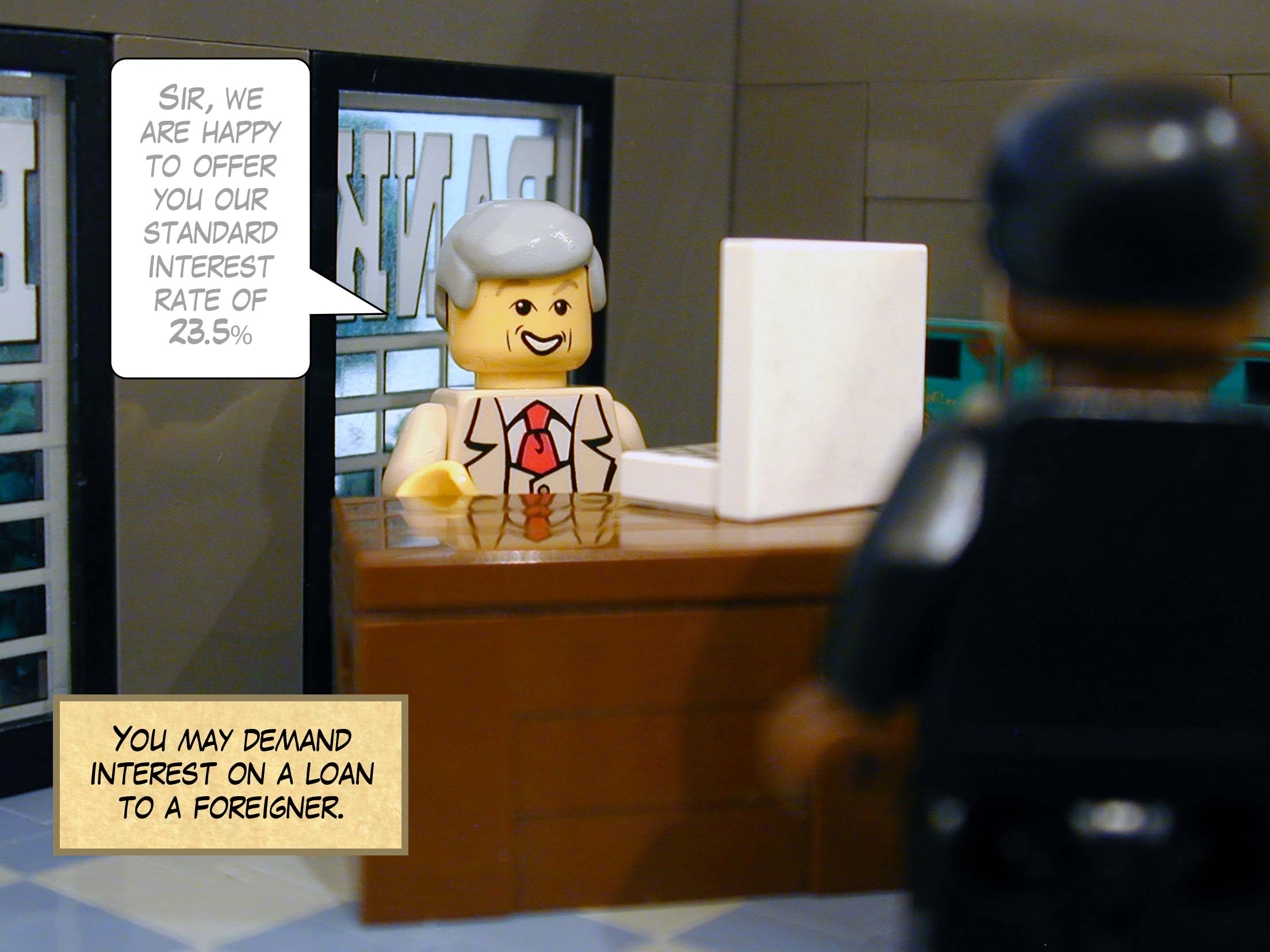 'You may demand interest on a loan to a foreigner.'