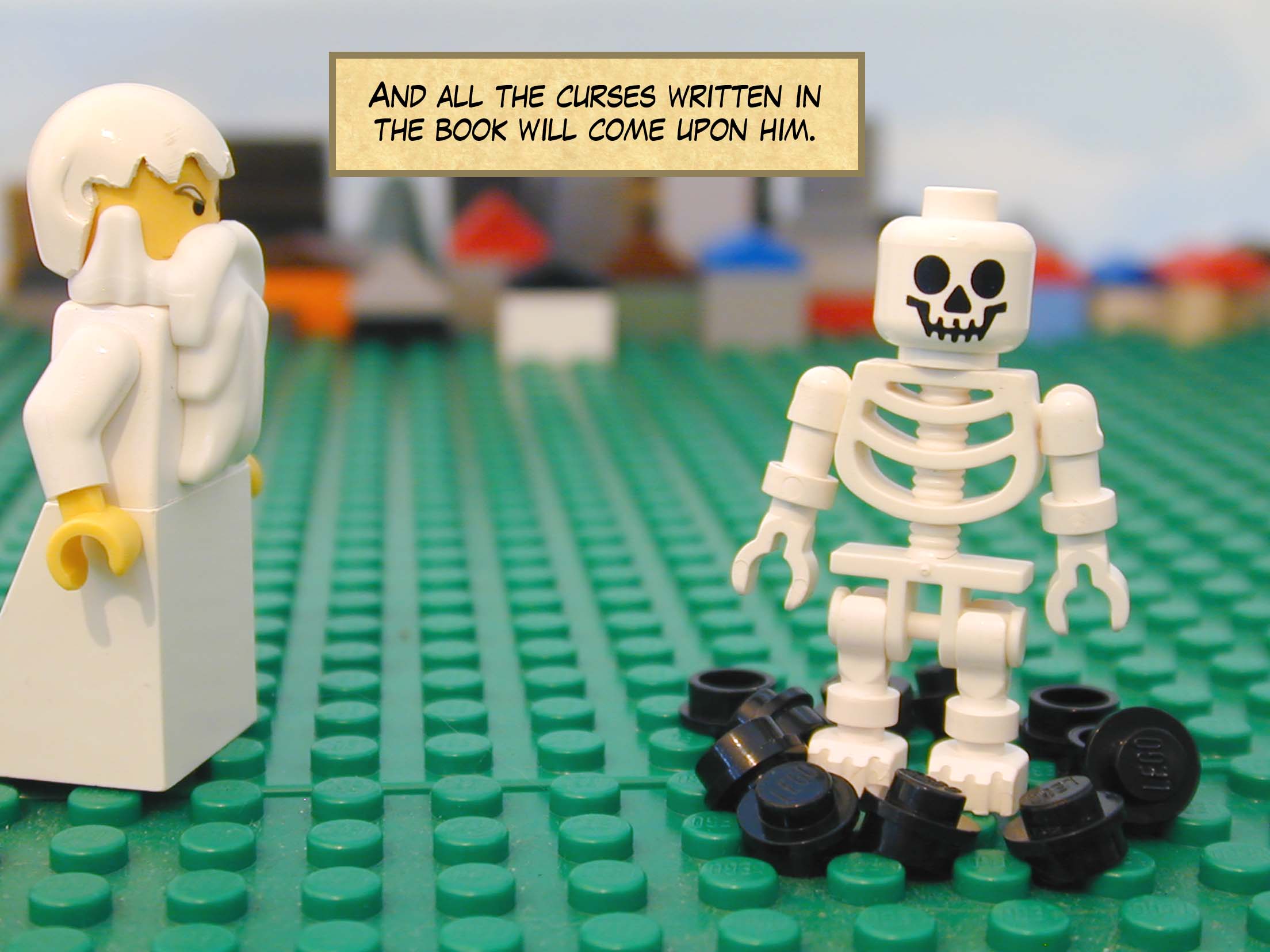 'And all the curses written in the book will come upon him.'