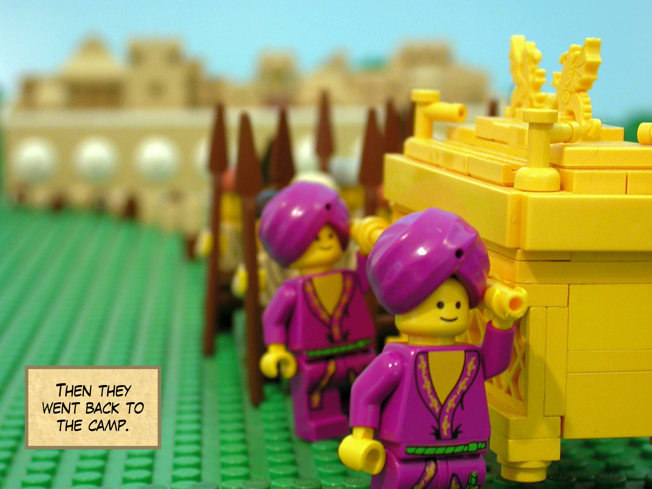 Then they went back to the camp.