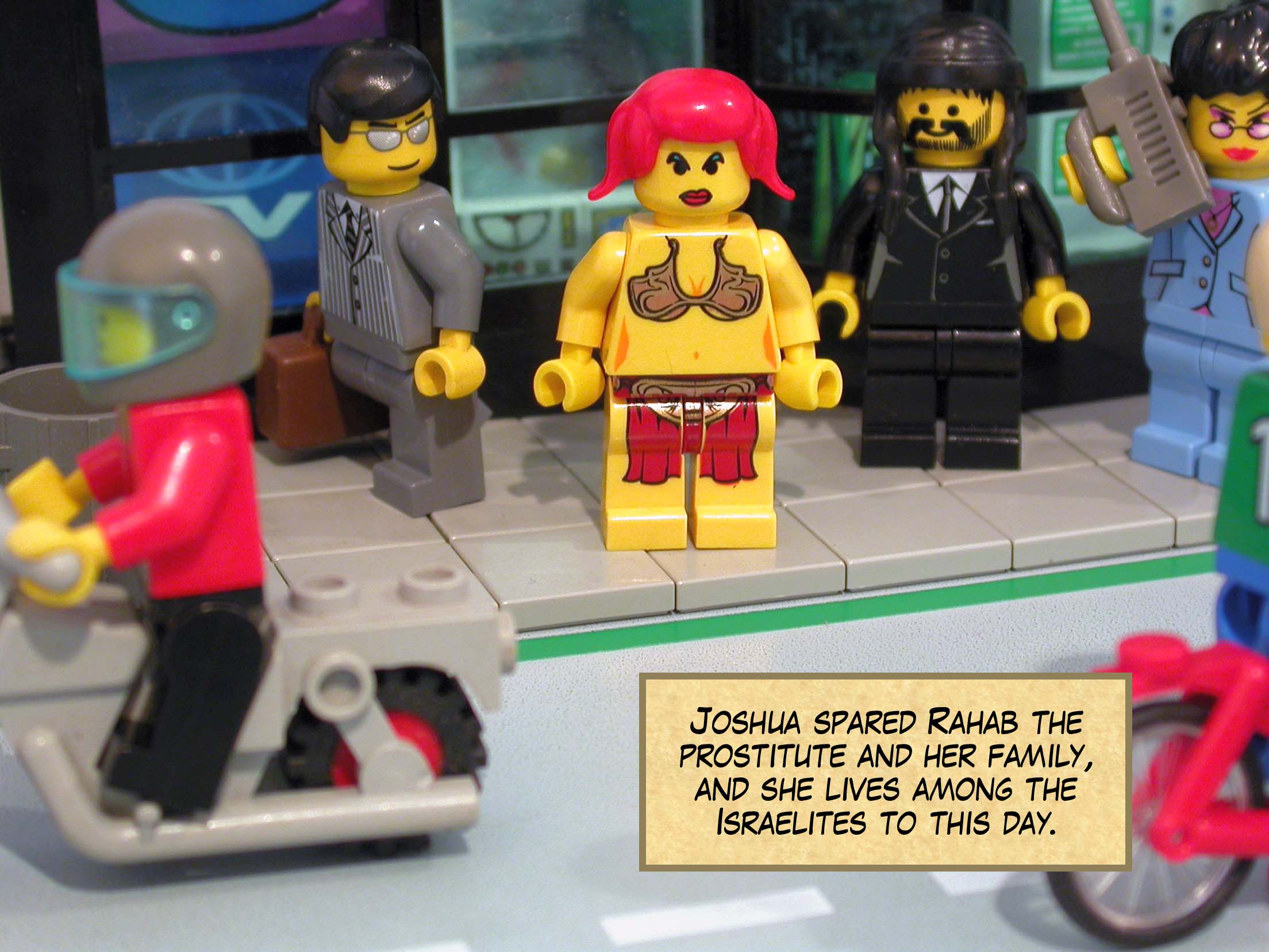 Joshua spared Rahab the prostitute and her family, and she lives among the Israelites to this day.