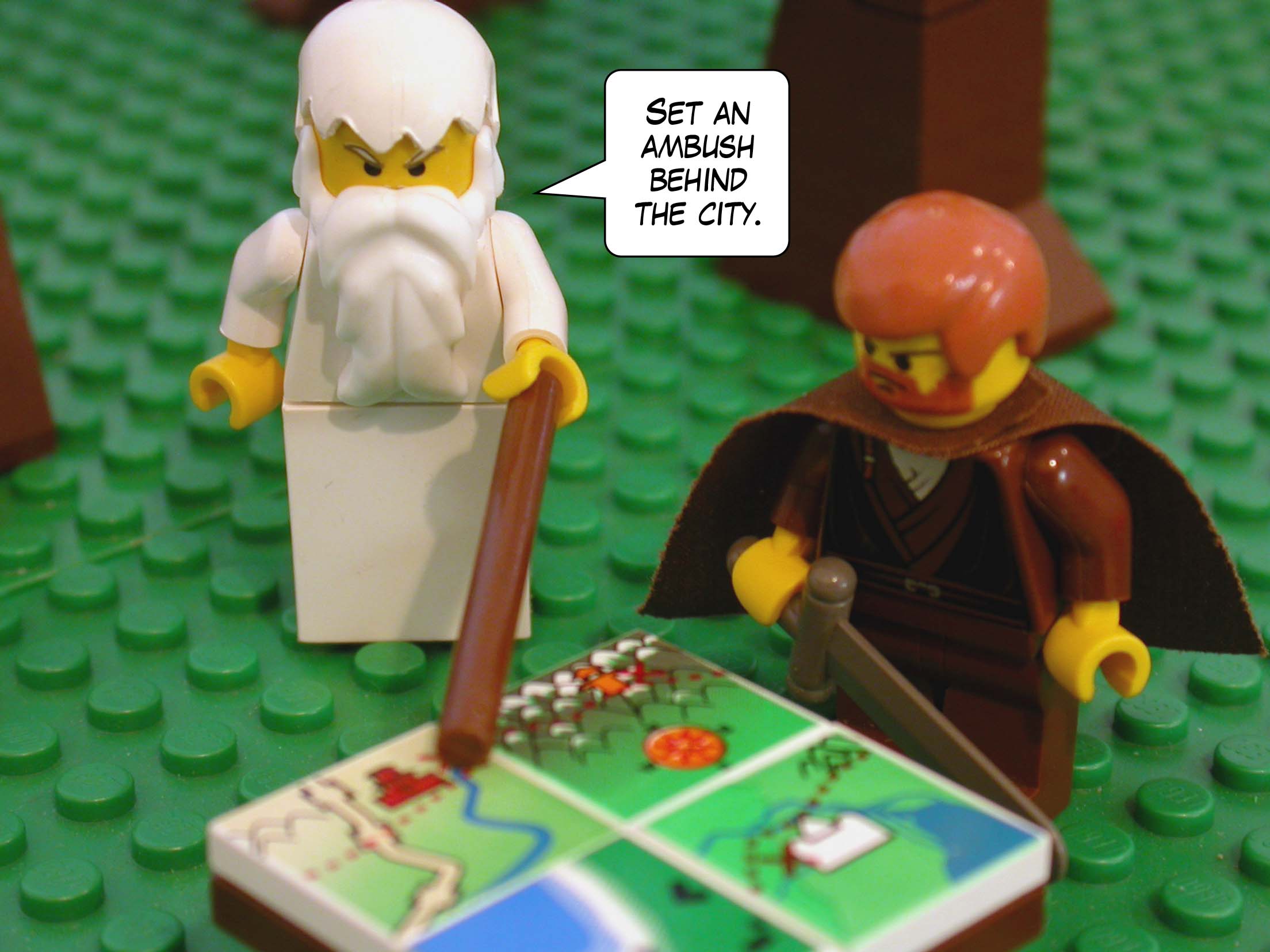 'Set an ambush behind the city.'