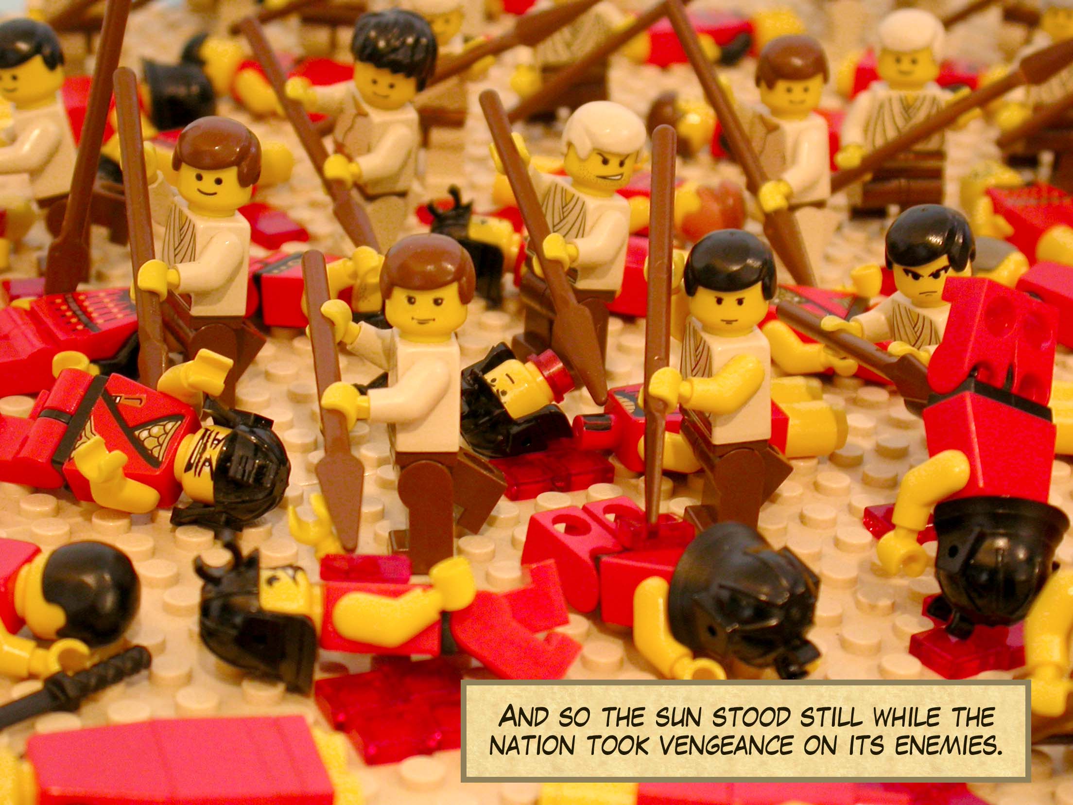 And so the sun stood still while the nation took vengeance on its enemies.