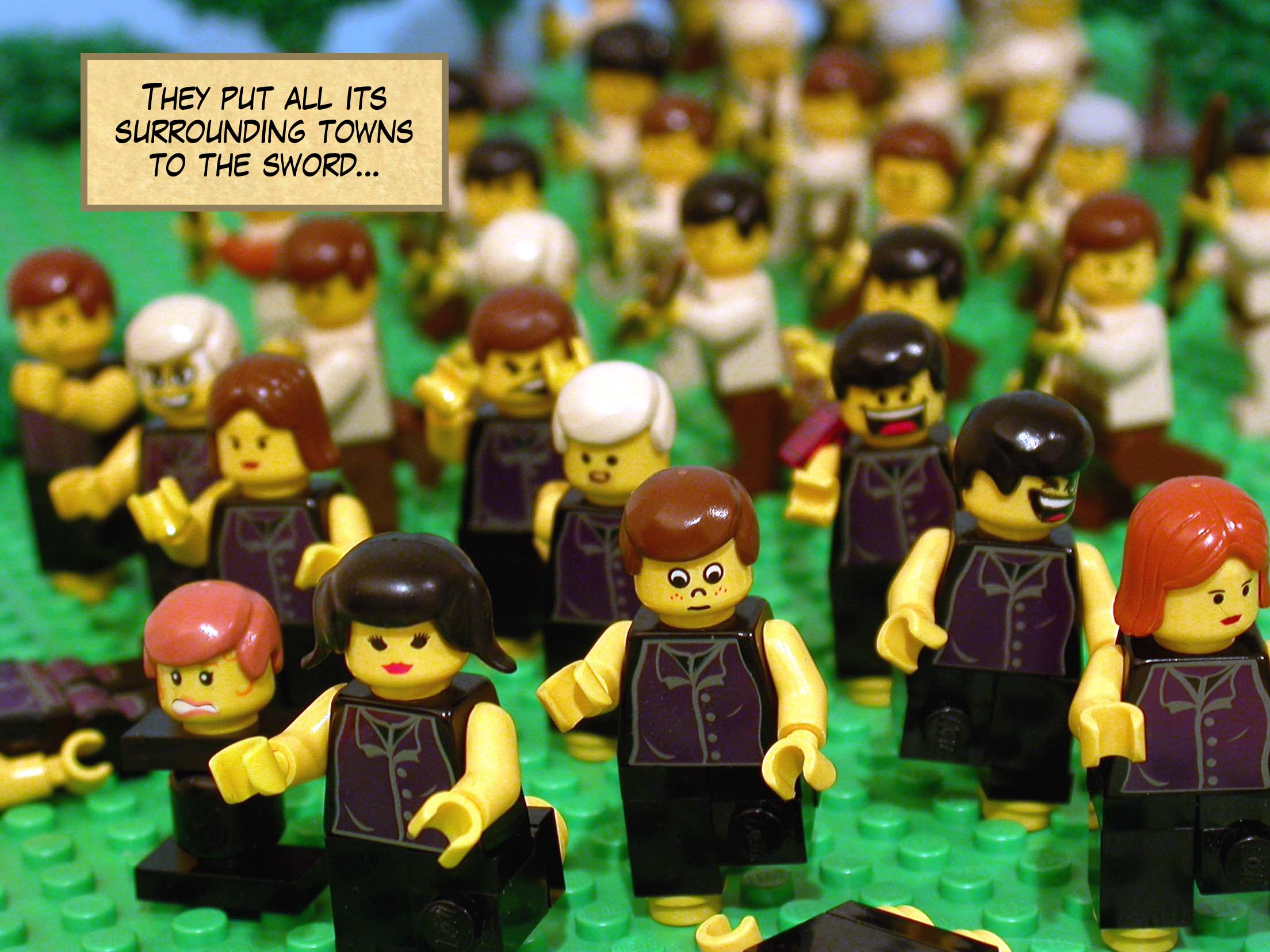 They put all its surrounding towns to the sword...