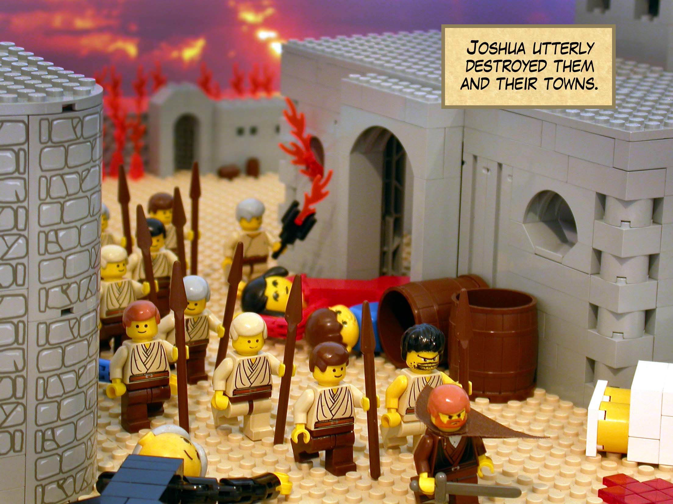 Joshua utterly destroyed them and their towns.