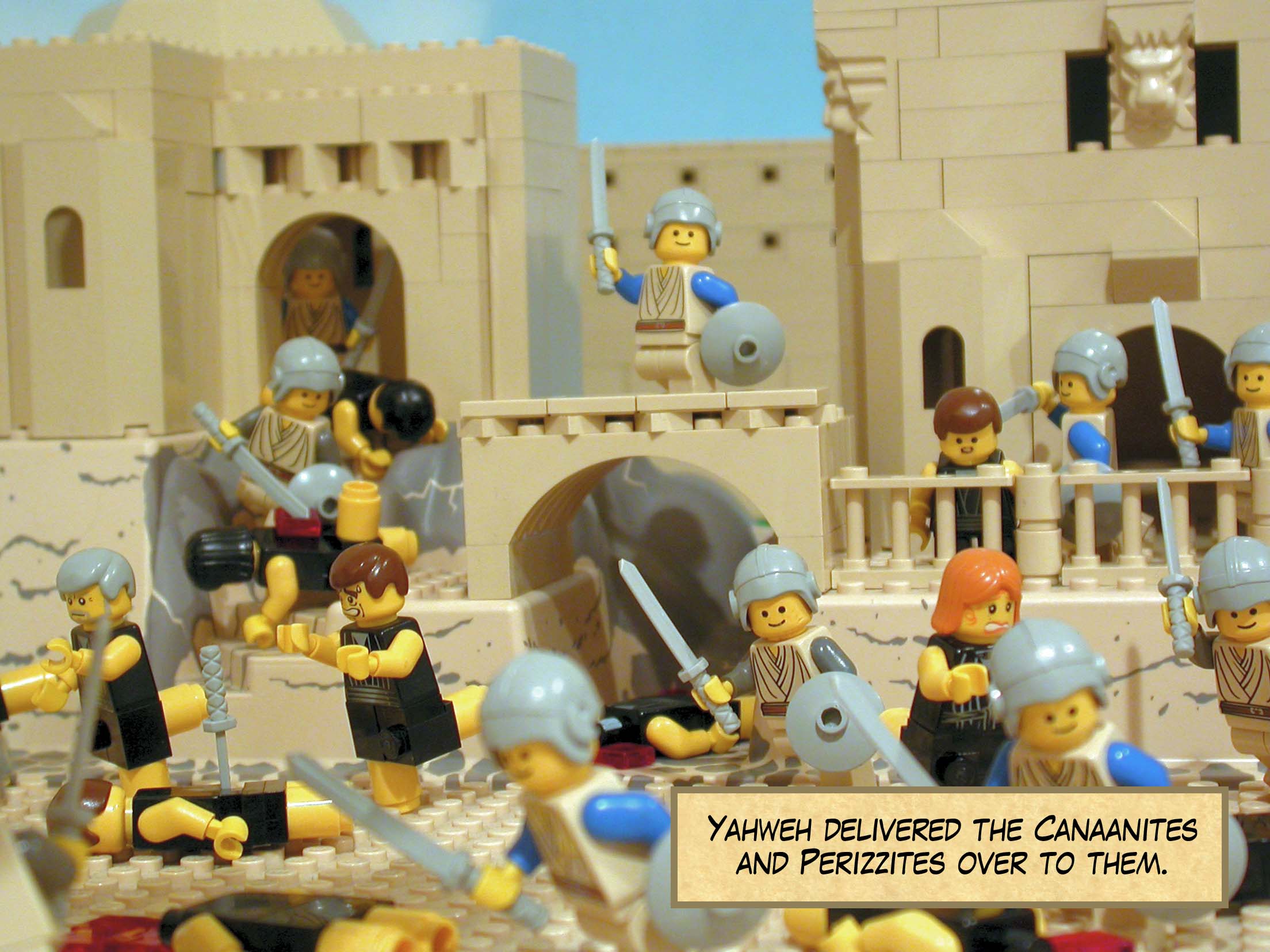 Yahweh delivered the Canaanites and Perizzites over to them.