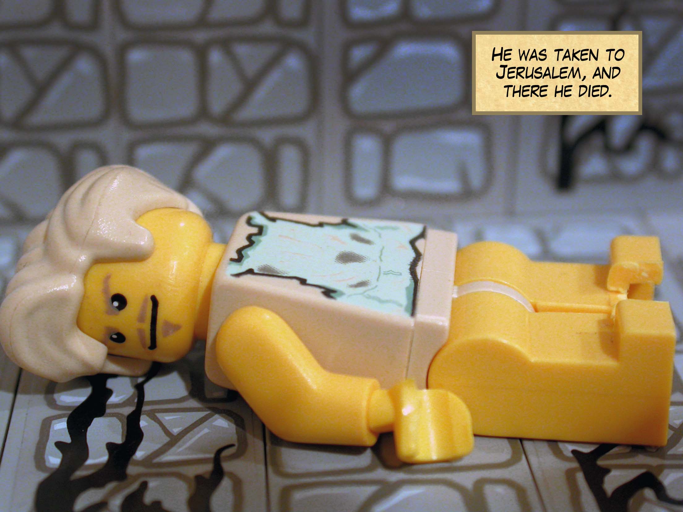 He was taken to Jerusalem, and there he died.