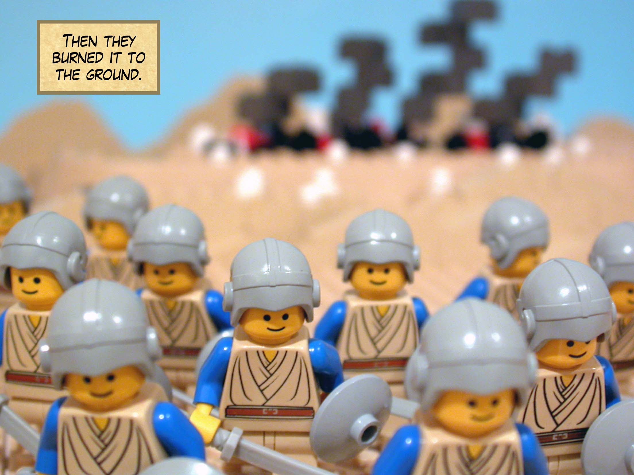 Then they burned it to the ground.