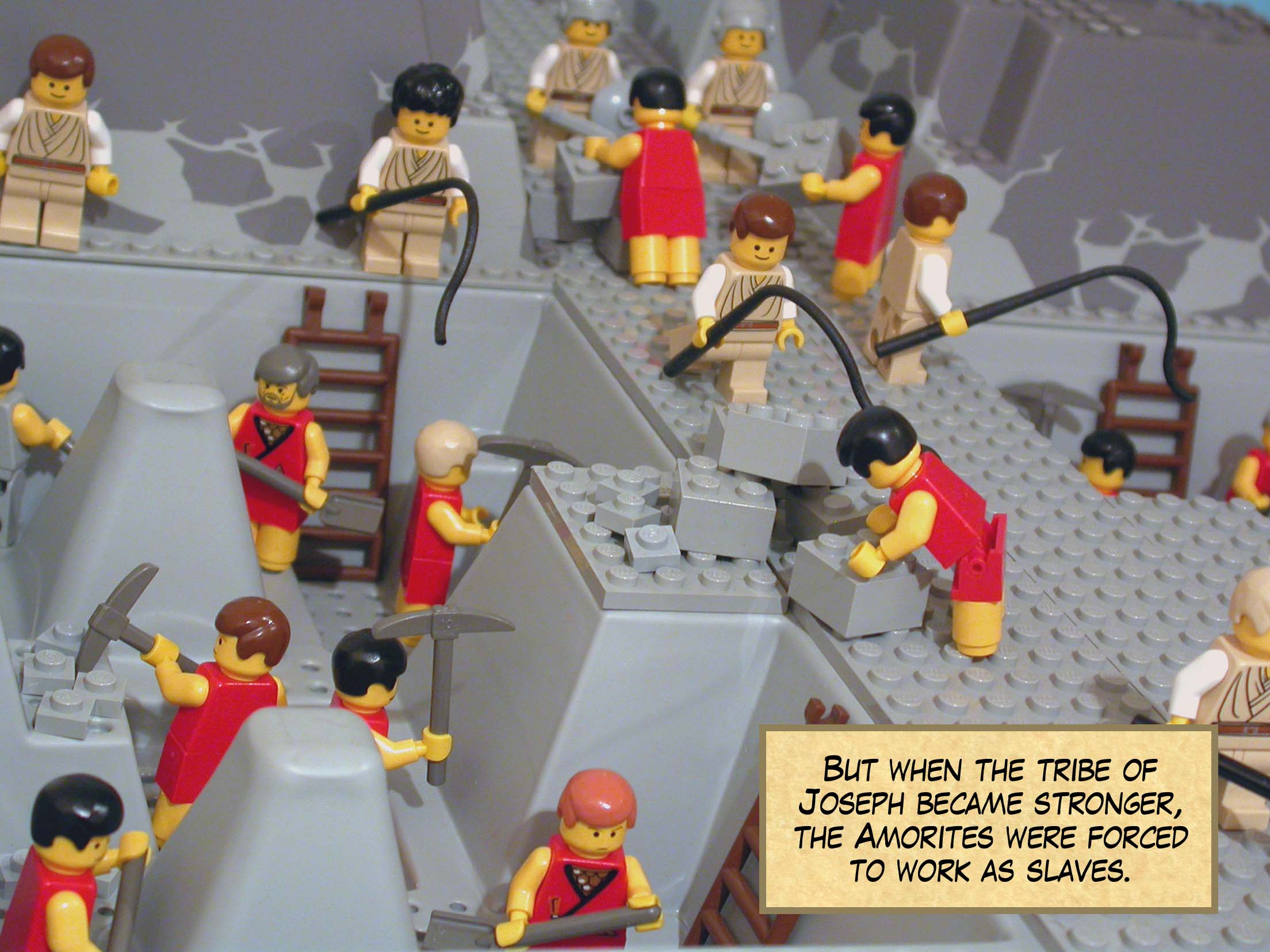 But when the tribe of Joseph became stronger, the Amorites were forced to work as slaves.