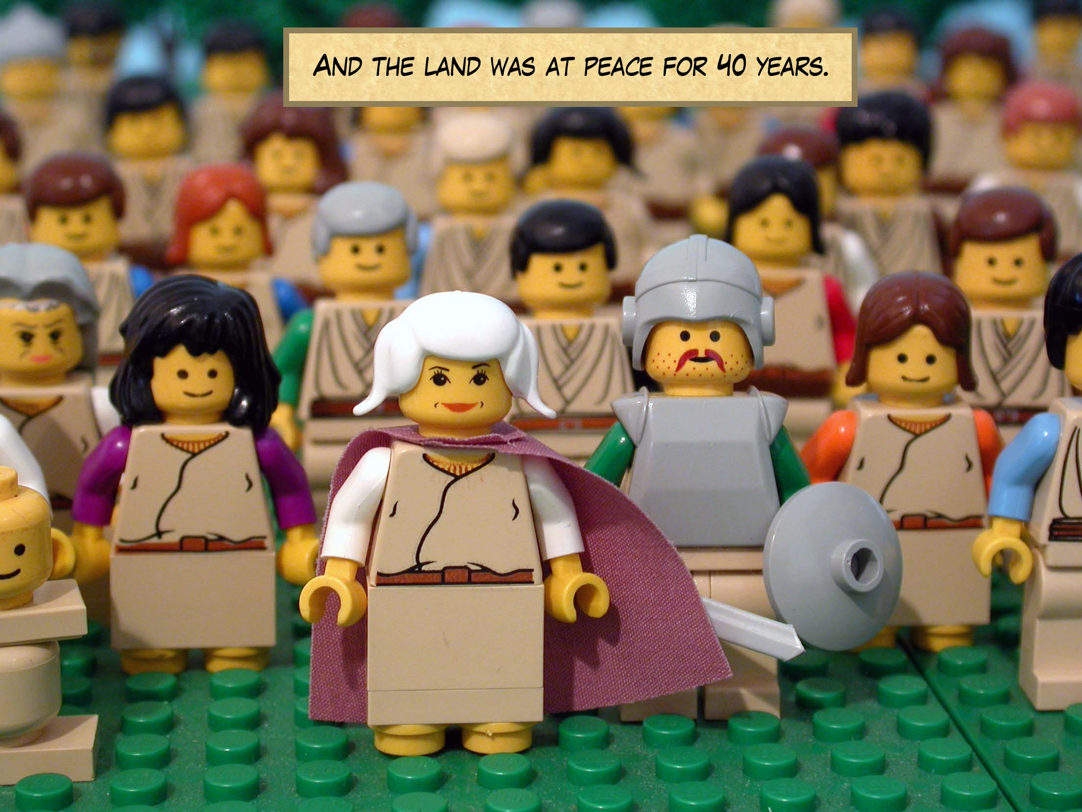 And the land was at peace for forty years.