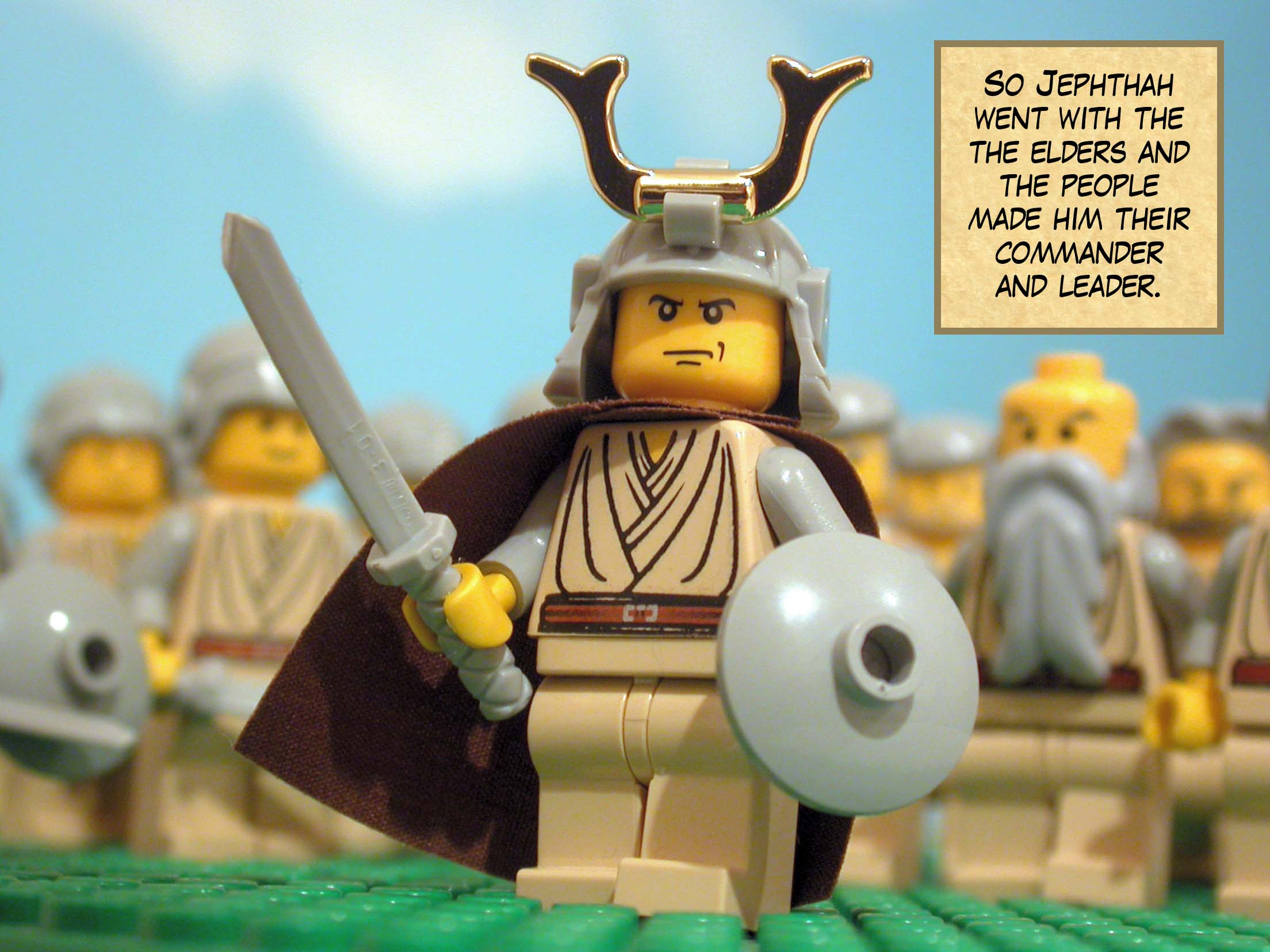 So Jephthah went with the the elders and the people made him their commander and leader.