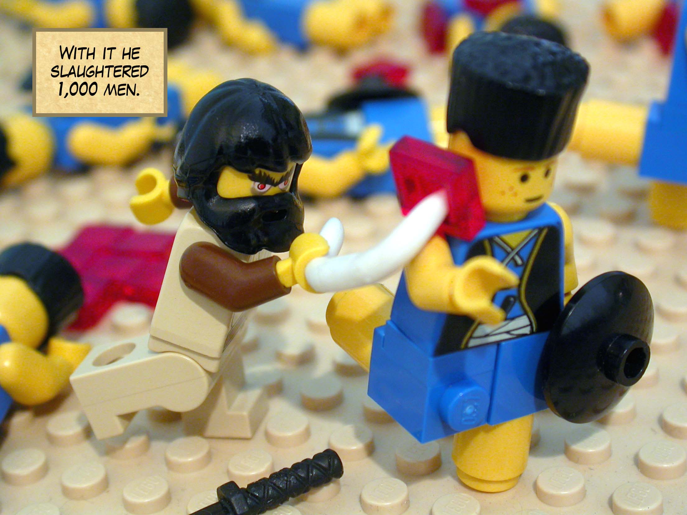 With it he slaughtered one thousand men.