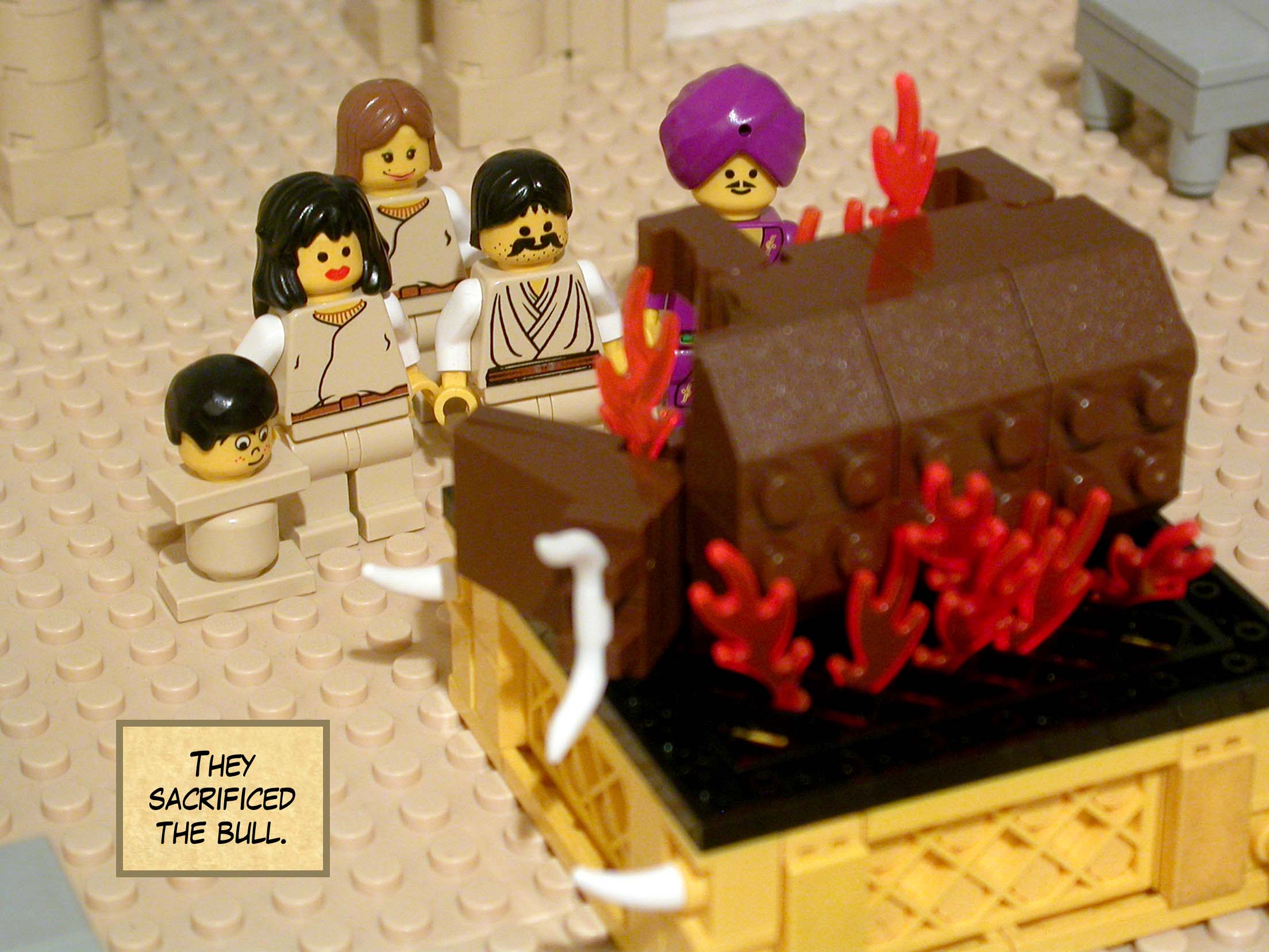 They sacrificed the bull.