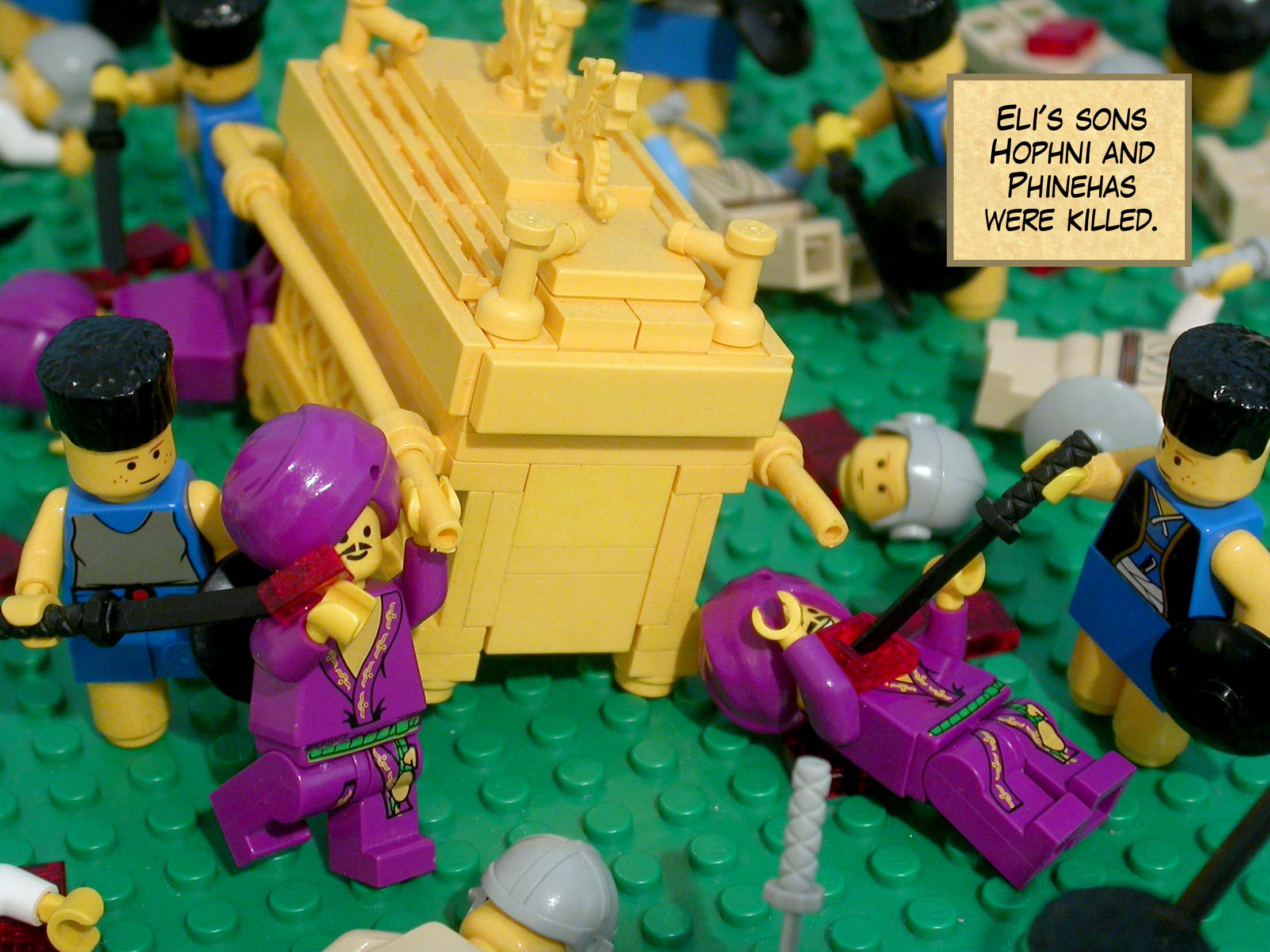 Eli's sons Hophni and Phinehas were killed.