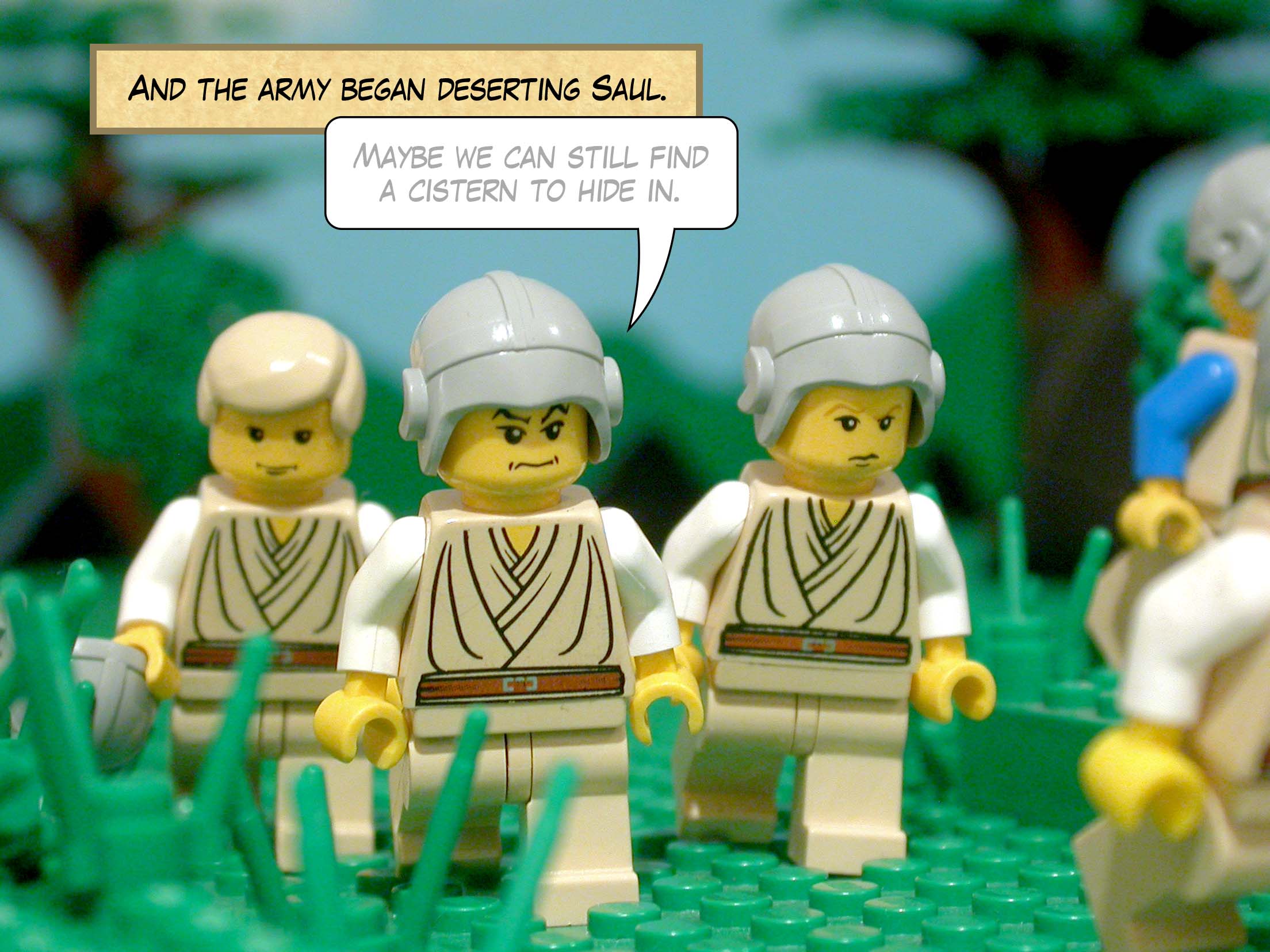 And the army began deserting Saul.