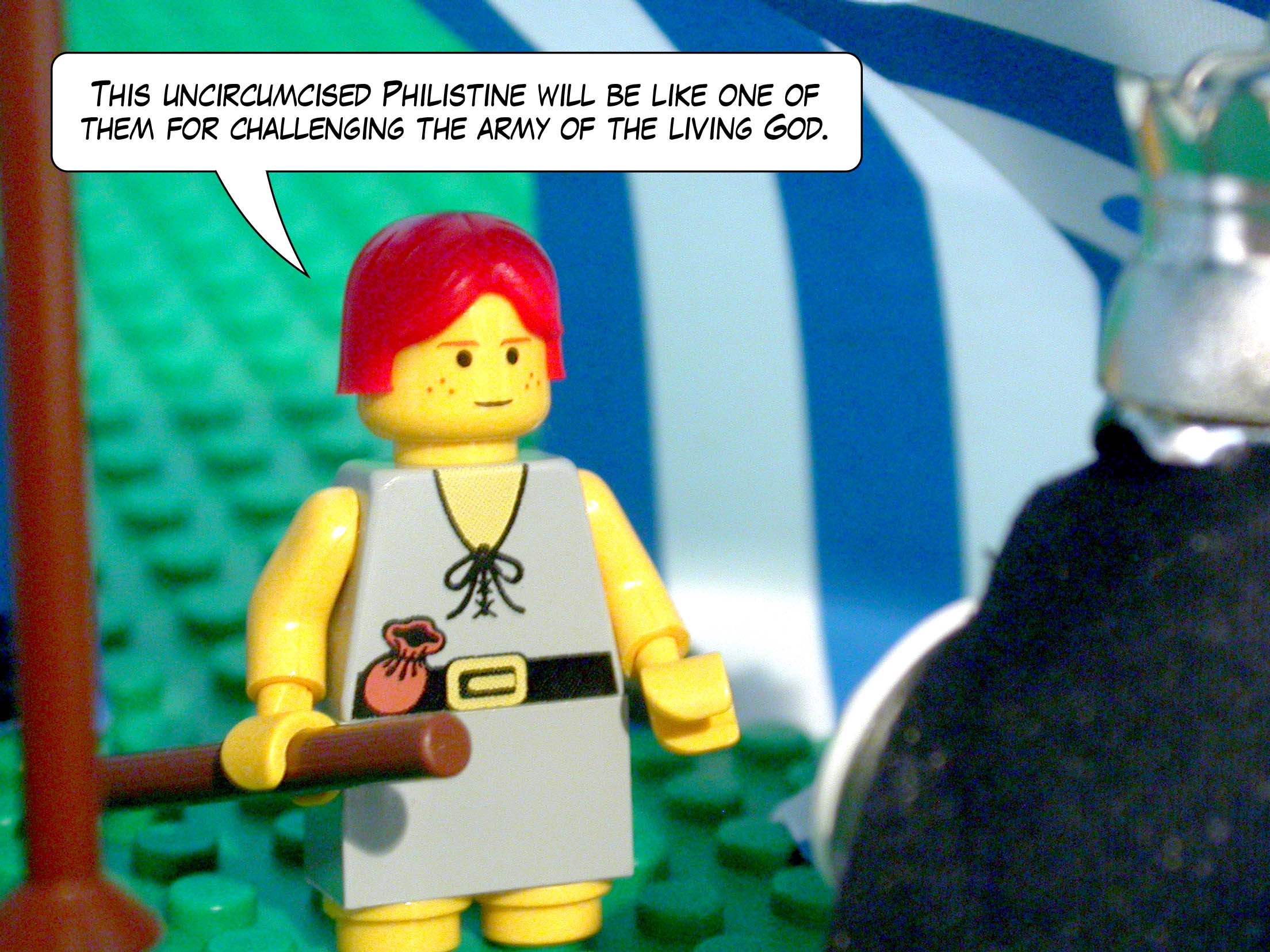 'This uncircumcised Philistine will be like one of them for challenging the army of the living God.'