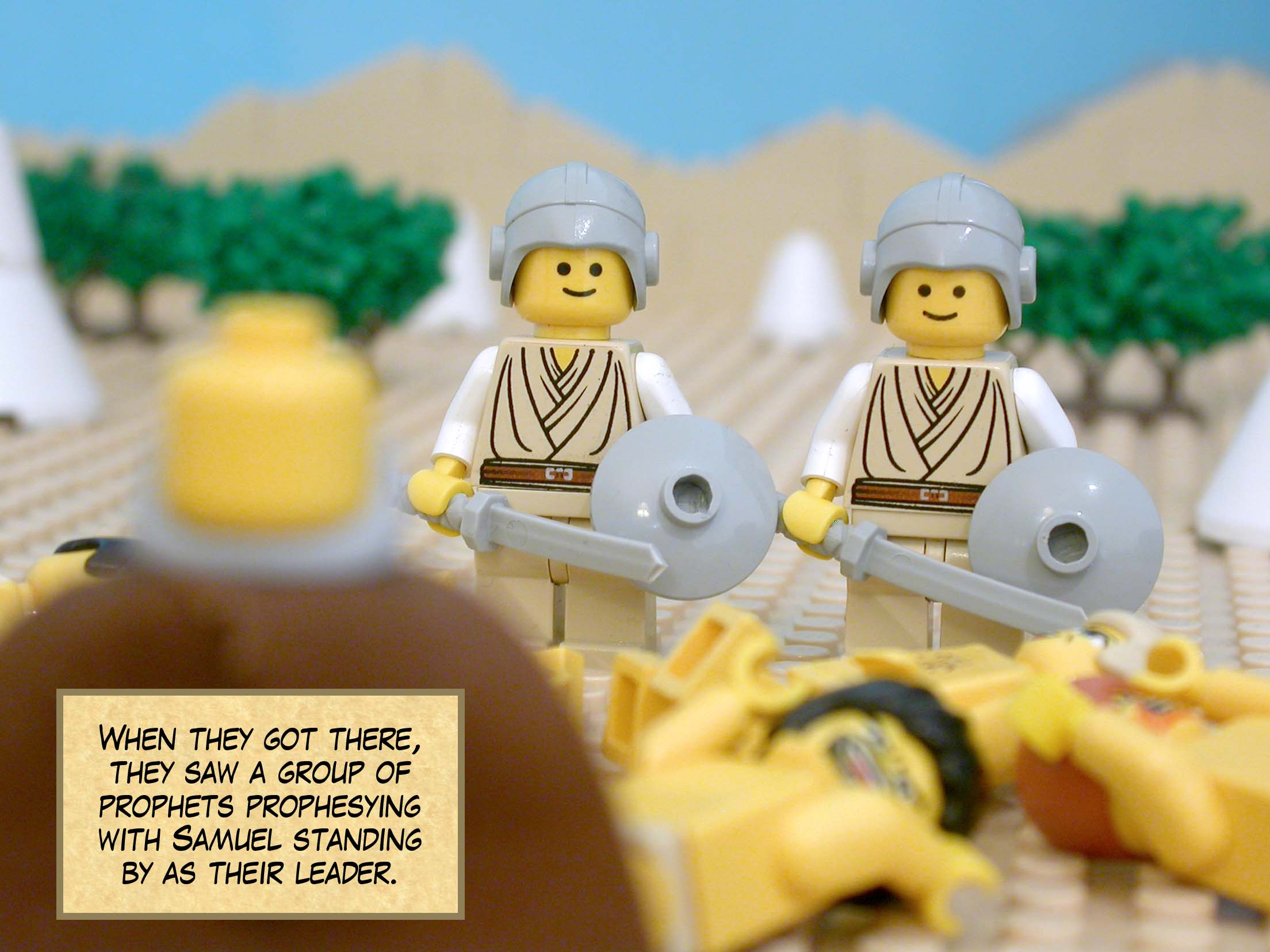 But when they saw a group of prophets prophesying with Samuel standing by as their leader...