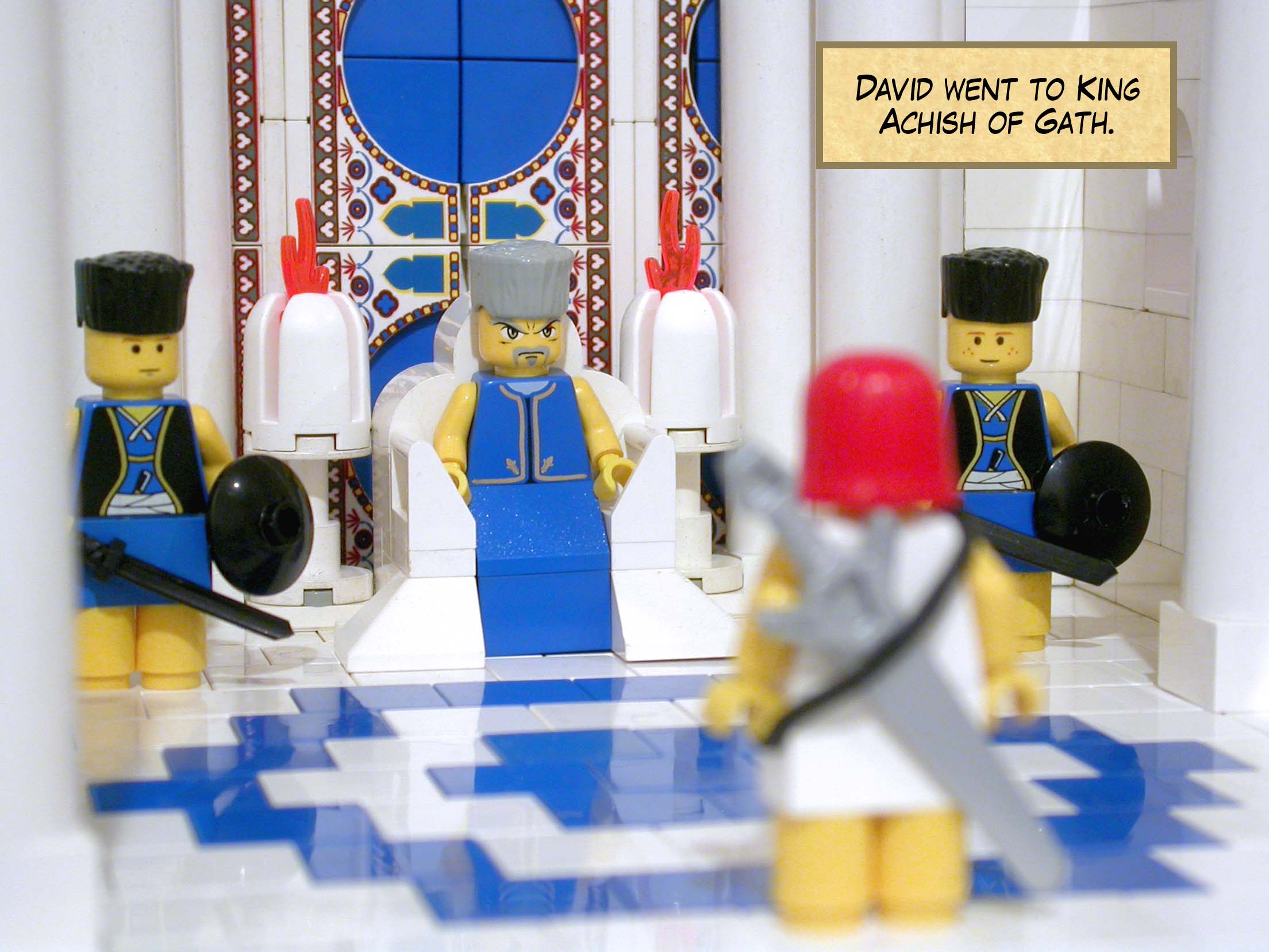 David went to King Achish of Gath.