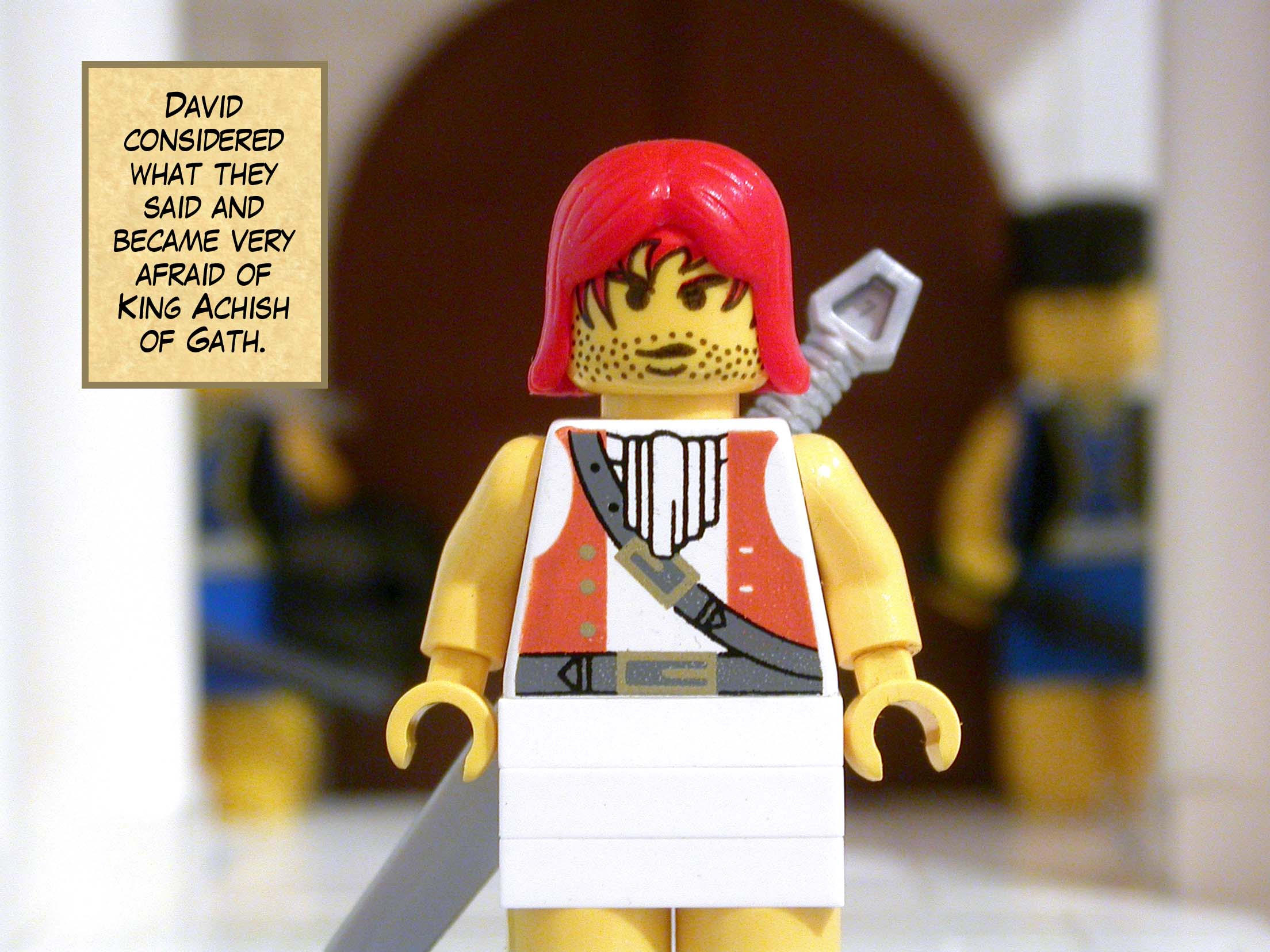 David considered what they said and became very afraid of King Achish of Gath.