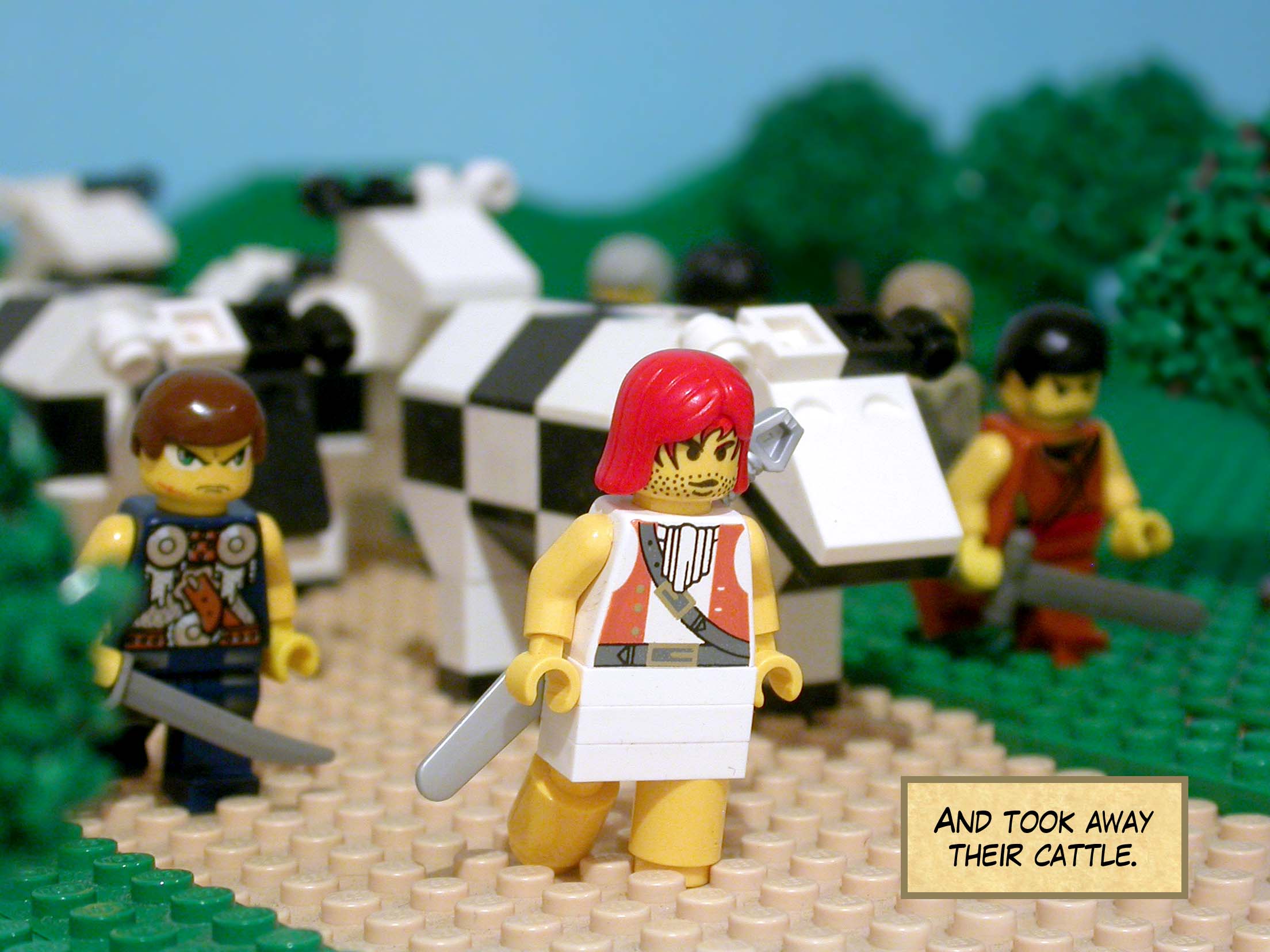 And took away their cattle.