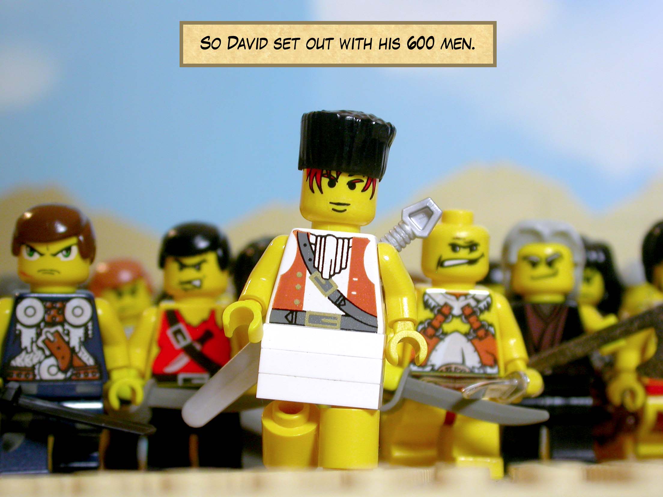 So David set out with his 600 men.