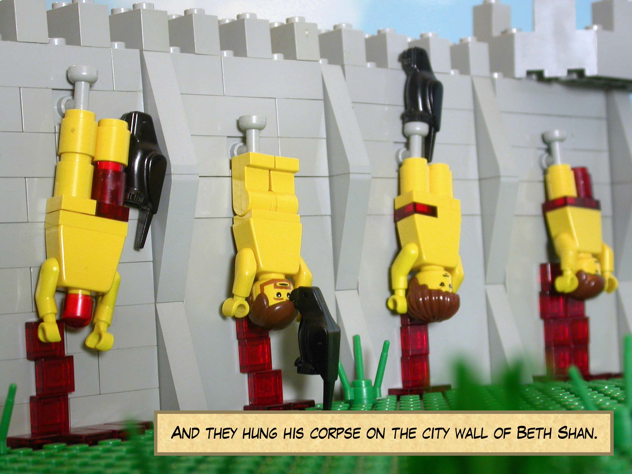 When the residents of Jabesh-Gilead heard what the Philistines had done to Saul, all their valiant men went out and took the bodies of Saul and his sons from the wall of Beth Shan.