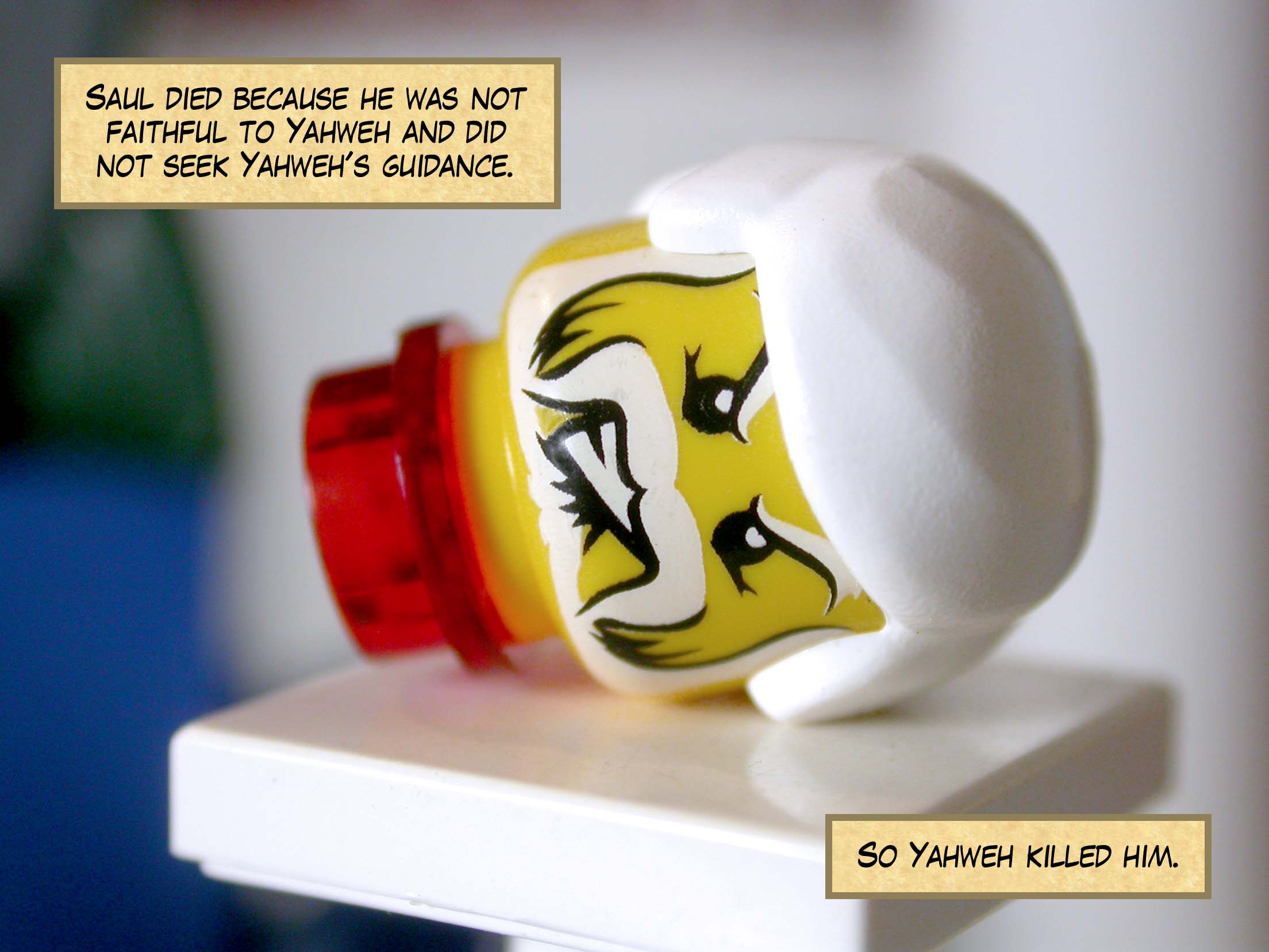 Saul died because he was not faithful to Yahweh and did not seek Yahweh’s guidance. So Yahweh killed him.