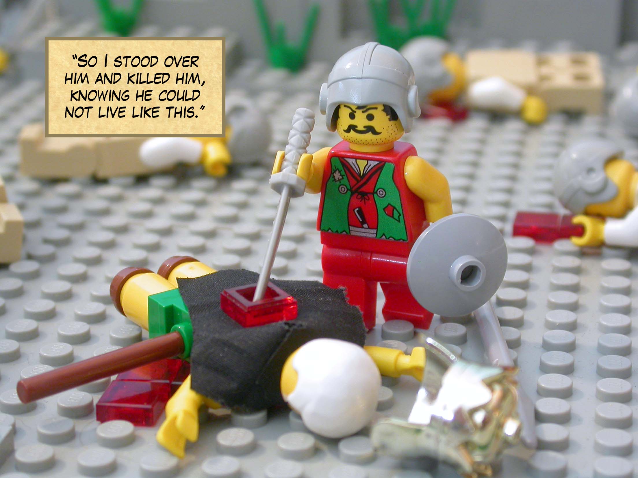 'So I stood over him and killed him, knowing he could not live like this.'